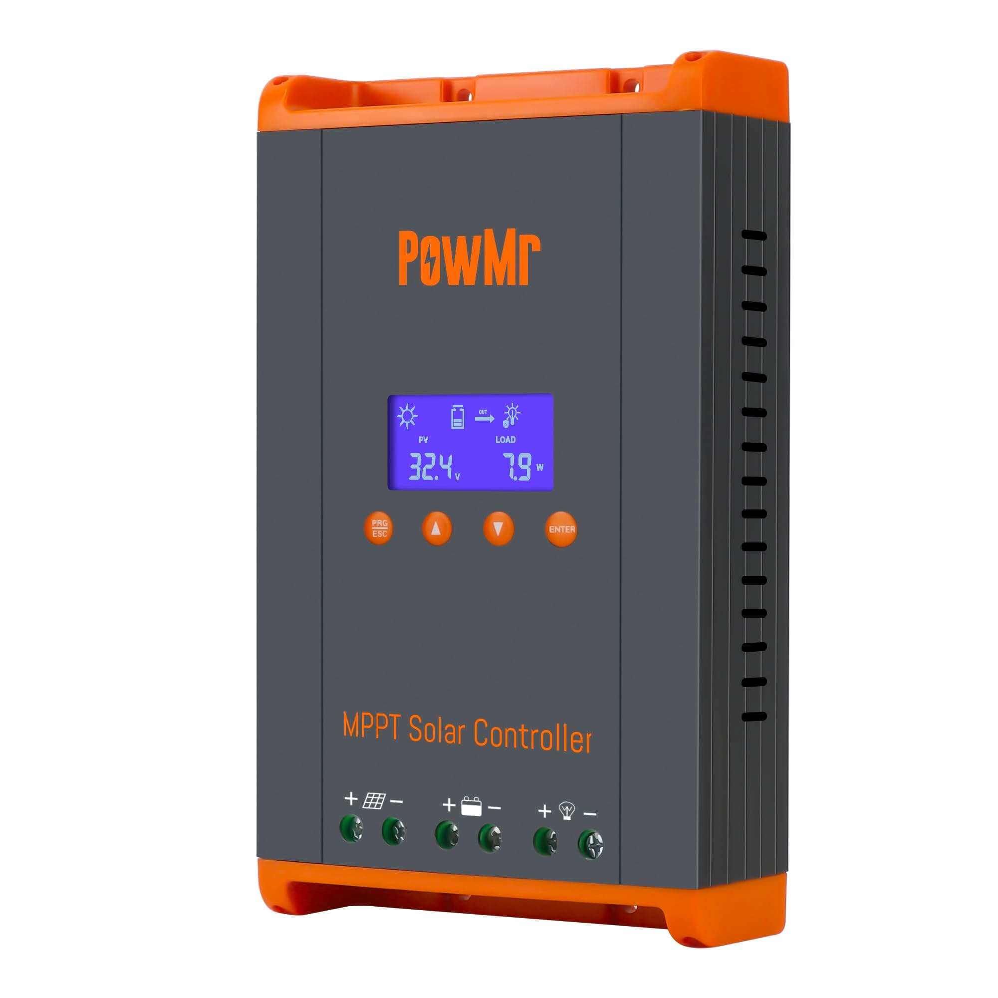 MPPT Solar Charge Controller 60AMP, for 12V/24V/36V/48V Auto, MAX 160V 2800W Input, 150V w/LCD Display, for Lead-Acid Lithium Battery -- Parallel Version
