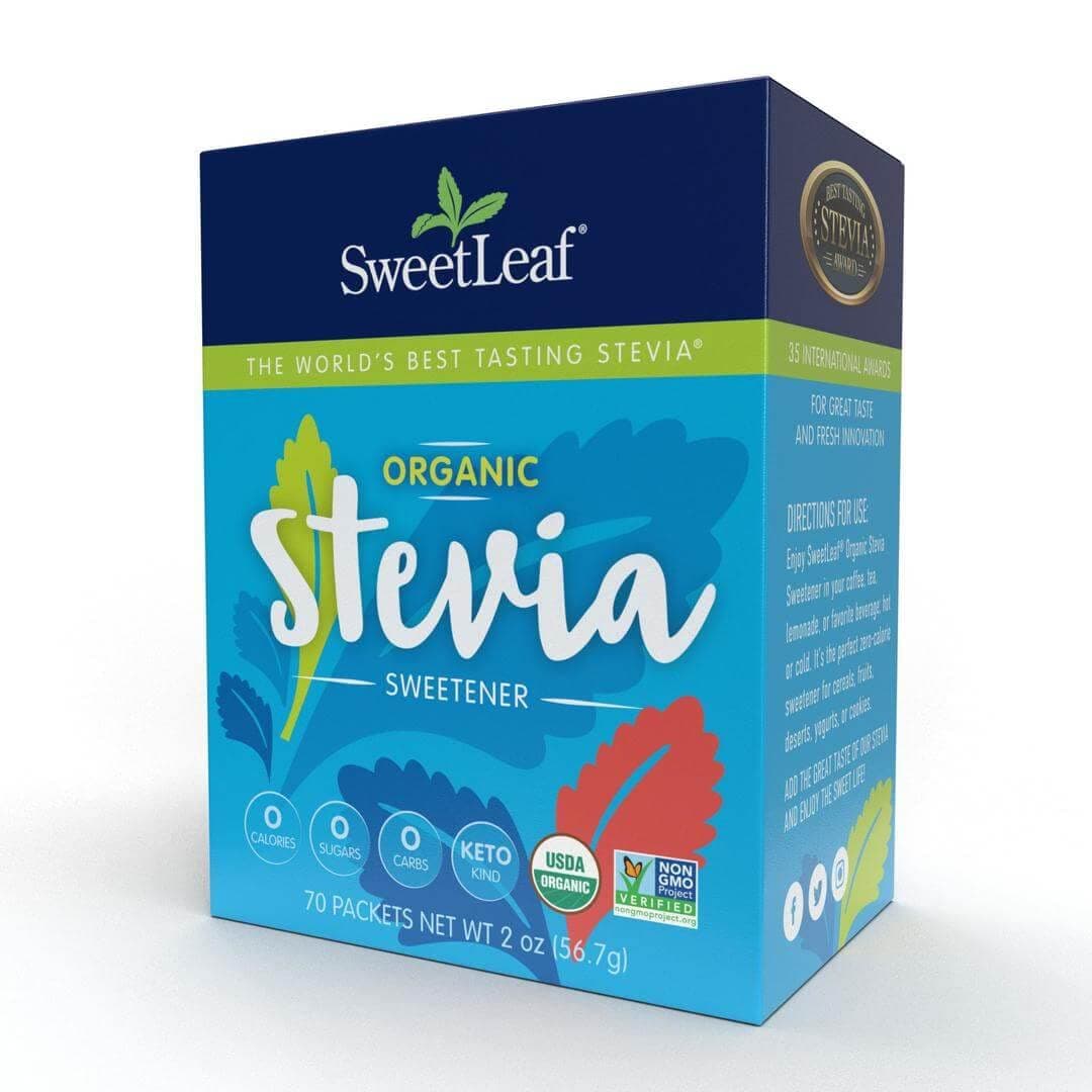Sweet Drops LEAF Sweetener Organic Stevia 70Count 95%+ Organic Use Sweetleaf In Place Of PACK OF 1 Sugar