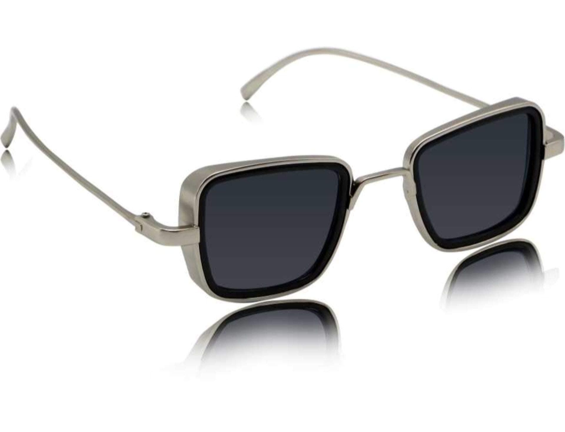 ETRG Kabir Singh Unisex Premium Retro Square Black Others Metal Body Sunglass