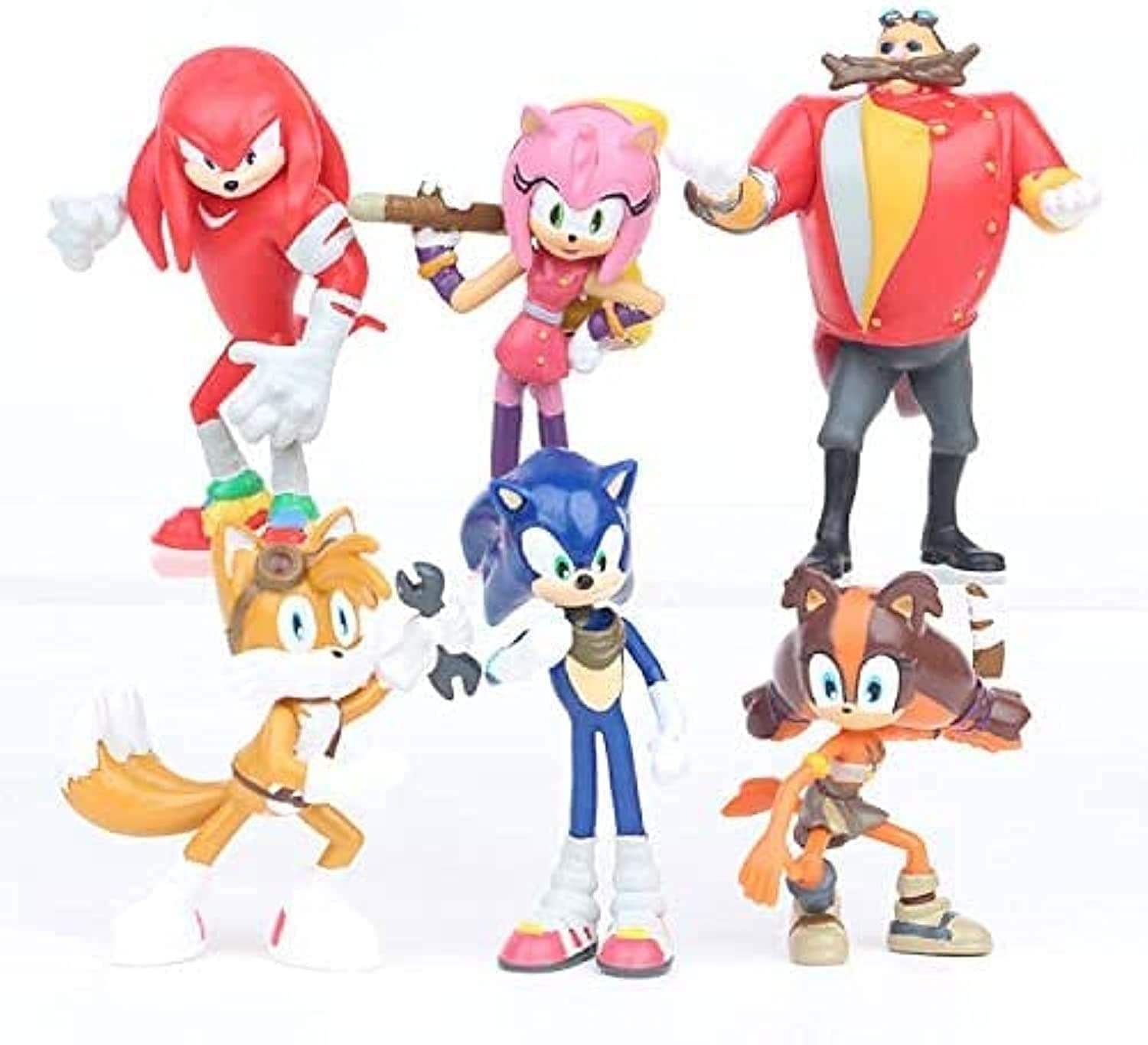 Kids Sonic The Hedgehog Action Figures, 6/12 Pieces 2.4 (Pack of 6)