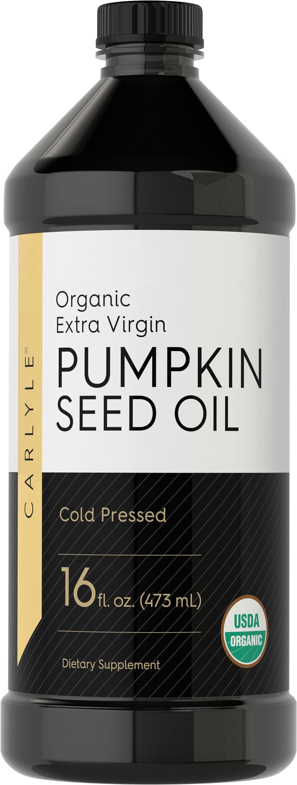 Pumpkin Seed Oil 16oz Organic Cold Pressed | Extra Virgin | Vegetarian, Non-GMO, Gluten Free | Safe for Cooking | Great for Hair and Face