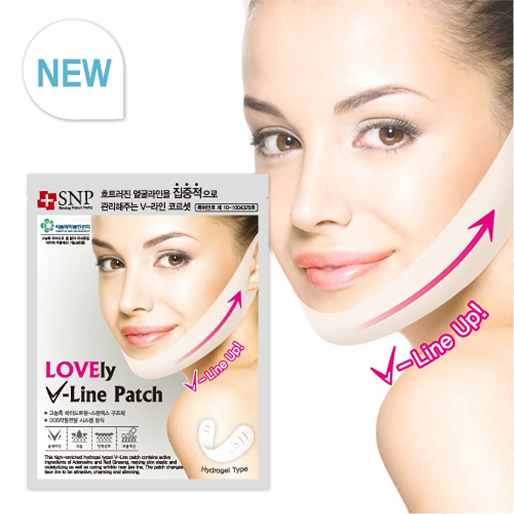 [SNP] Hydrogel Type Lovely V-Firming Patch - Slimmer Face / High-Moisturizing / Elasticity / Anti-aging Wrinkle Free (10 Patches (Box Case))