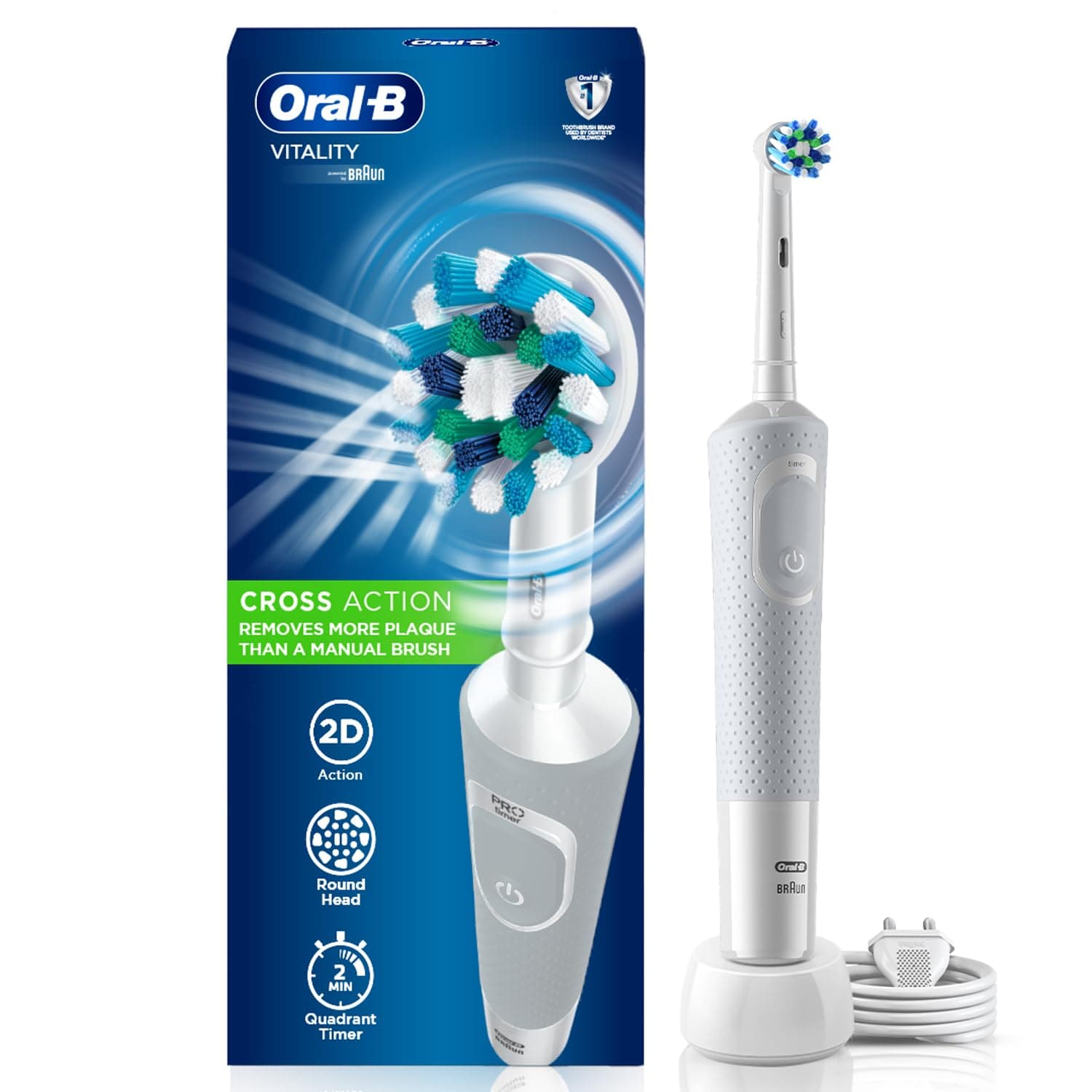 Oral-B Vitality Protect X Clean Electric Toothbrush, White