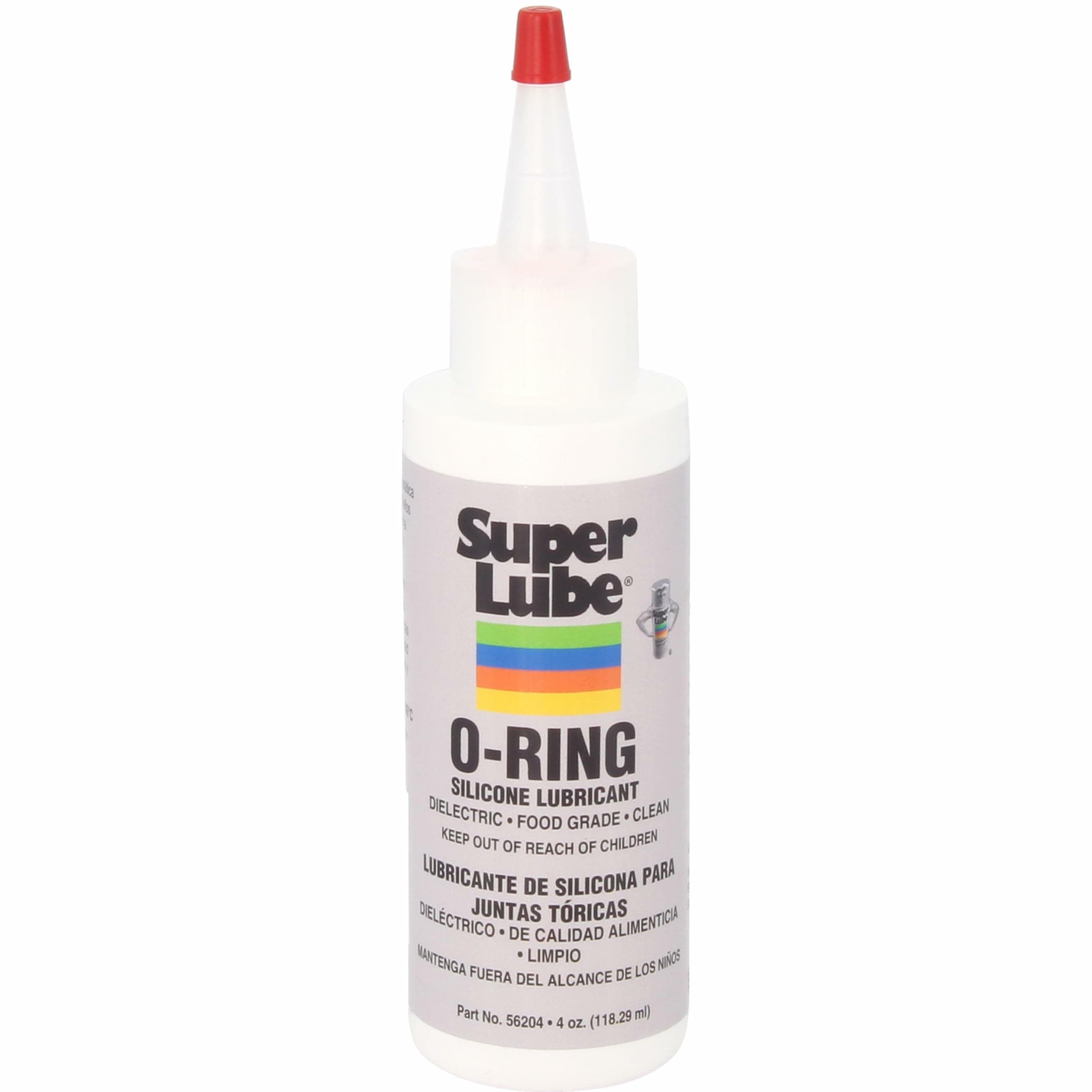 Super Lube O-Ring Silicone Lubricant - Waterproof Silicone & Rubber Seal Grease - Heat Stable Lubricant & Oxidation Protection - Food Grade H1 Grease - Clear - Bottle - 4 oz (56204)