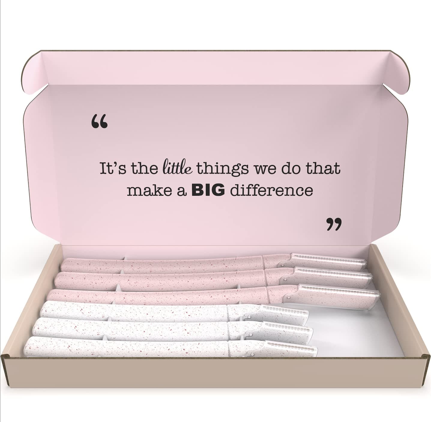 Dermaplaning Blades for Face| FREEPOST Recycling Service| 6 Pack | Biodegradable Wheat Straw Eyebrow Razor| Face Razor for Women| Peach Fuzz Remover| Facial Hair Remover