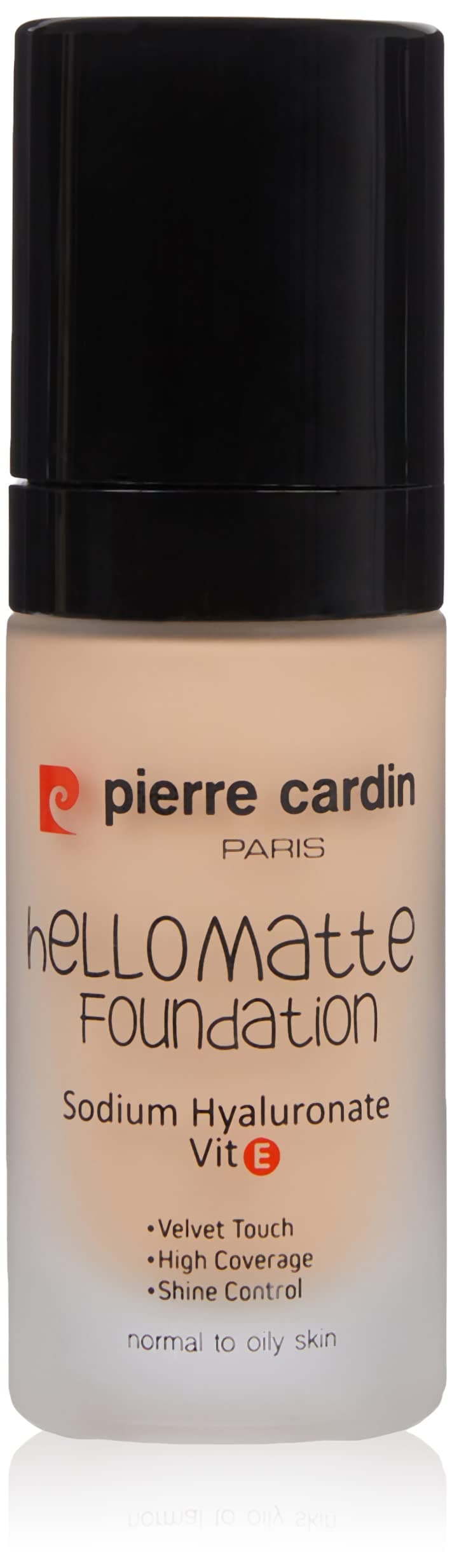 Pierre Cardin Paris, Lightweight Hello Matte Foundation, Controls Sebum & Oil, Matte Skin All Day Long for Oily to Normal Skin - 607 Medium Beige