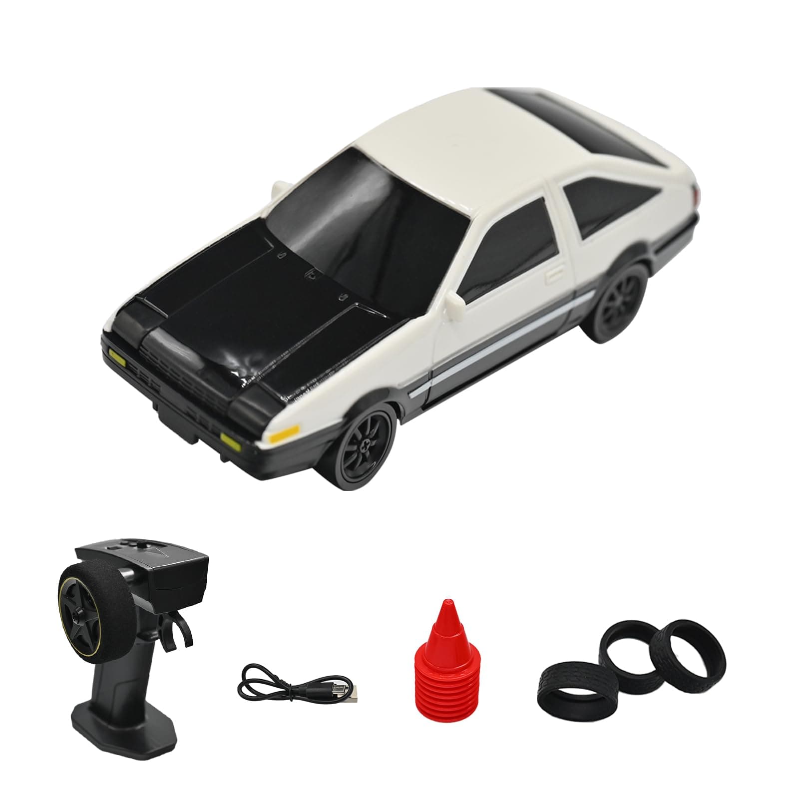 NBJIALIN RC Drift Car - 1:43 Remote Control Car 2.4GHz Mini Drift Cars Racing High Speed Drift Car Model with LED Lights for RC Toys Gift (4306Silver, Gyro)