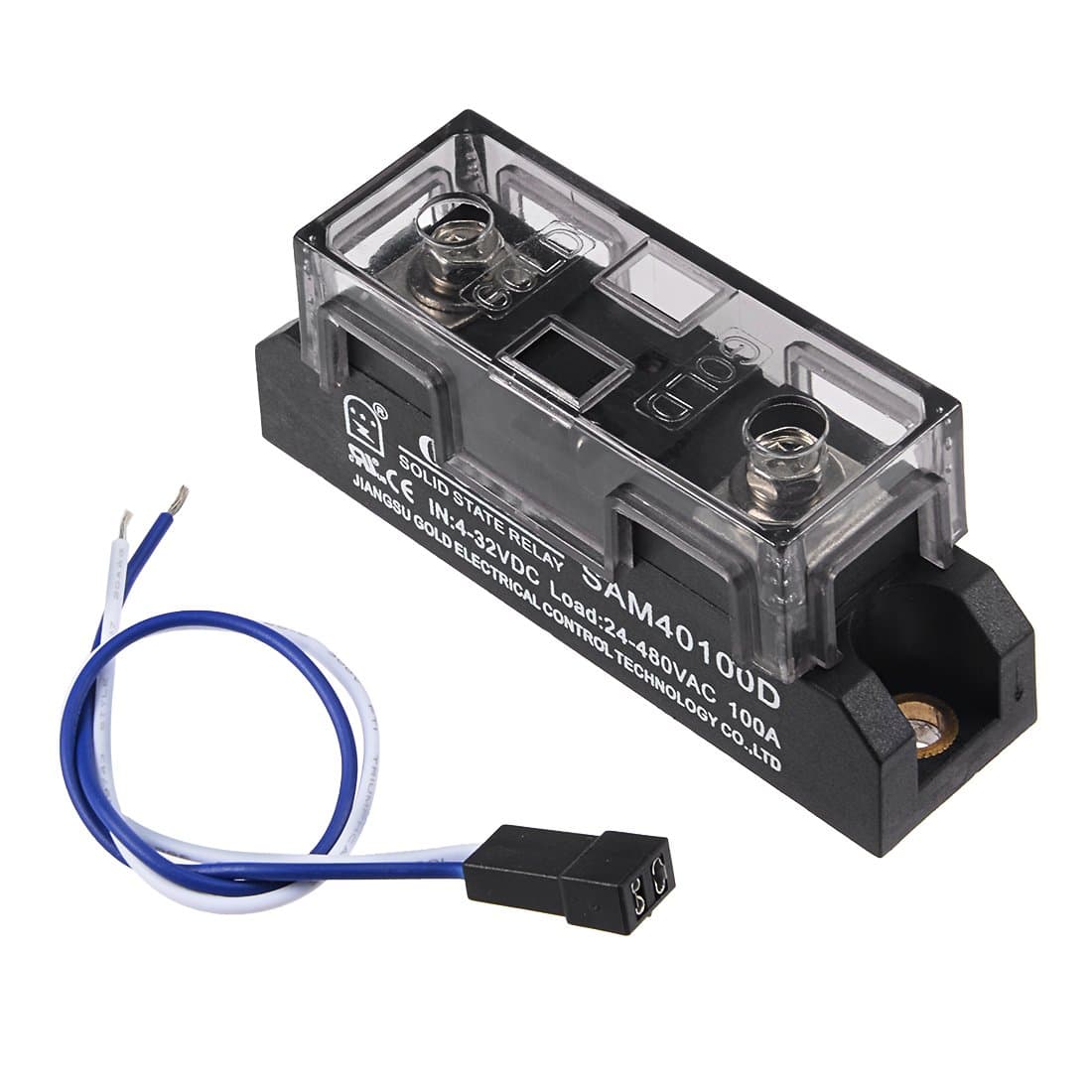 uxcell SAM40100D 4-32VDC to 24-480VAC 100A Three Phase Solid State Relay Module DC to AC