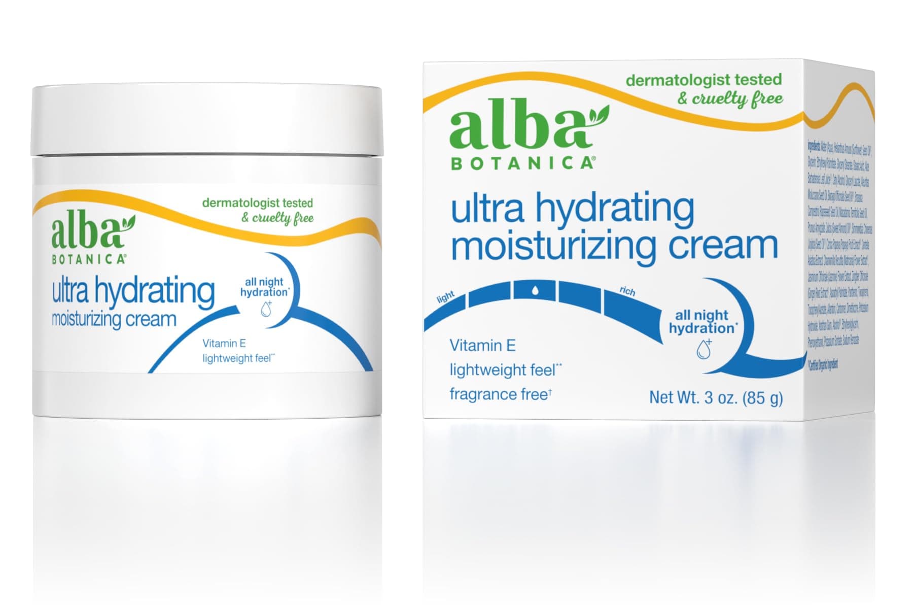 Ultra Hydrating Moisturizing Cream, with Vitamin E, Fragrance Free, 3 Oz (Packaging May Vary)
