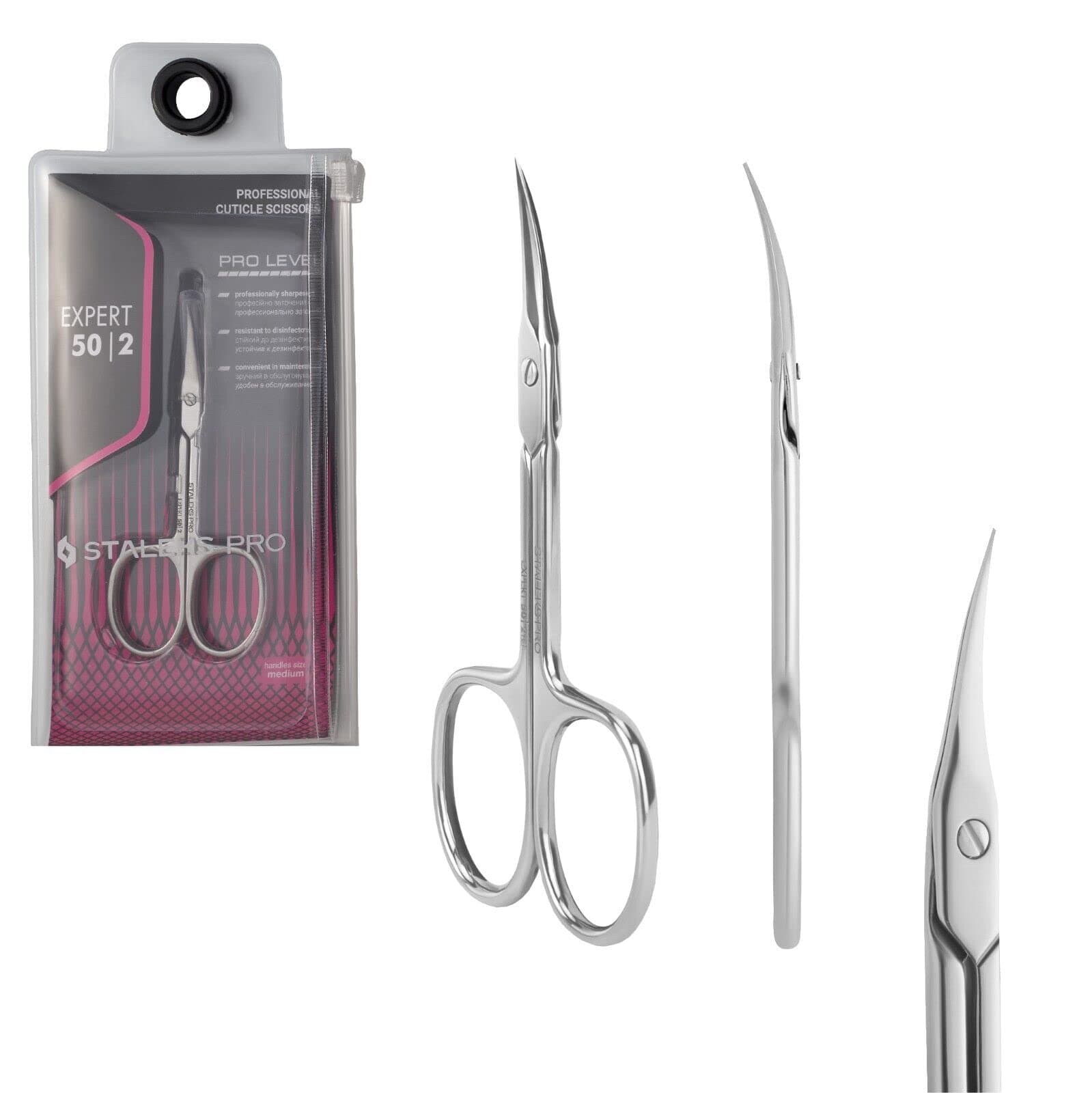 Expert 50 Type 2 Professional Cuticle Scissors - Pack of 1 - Model SE-50/2