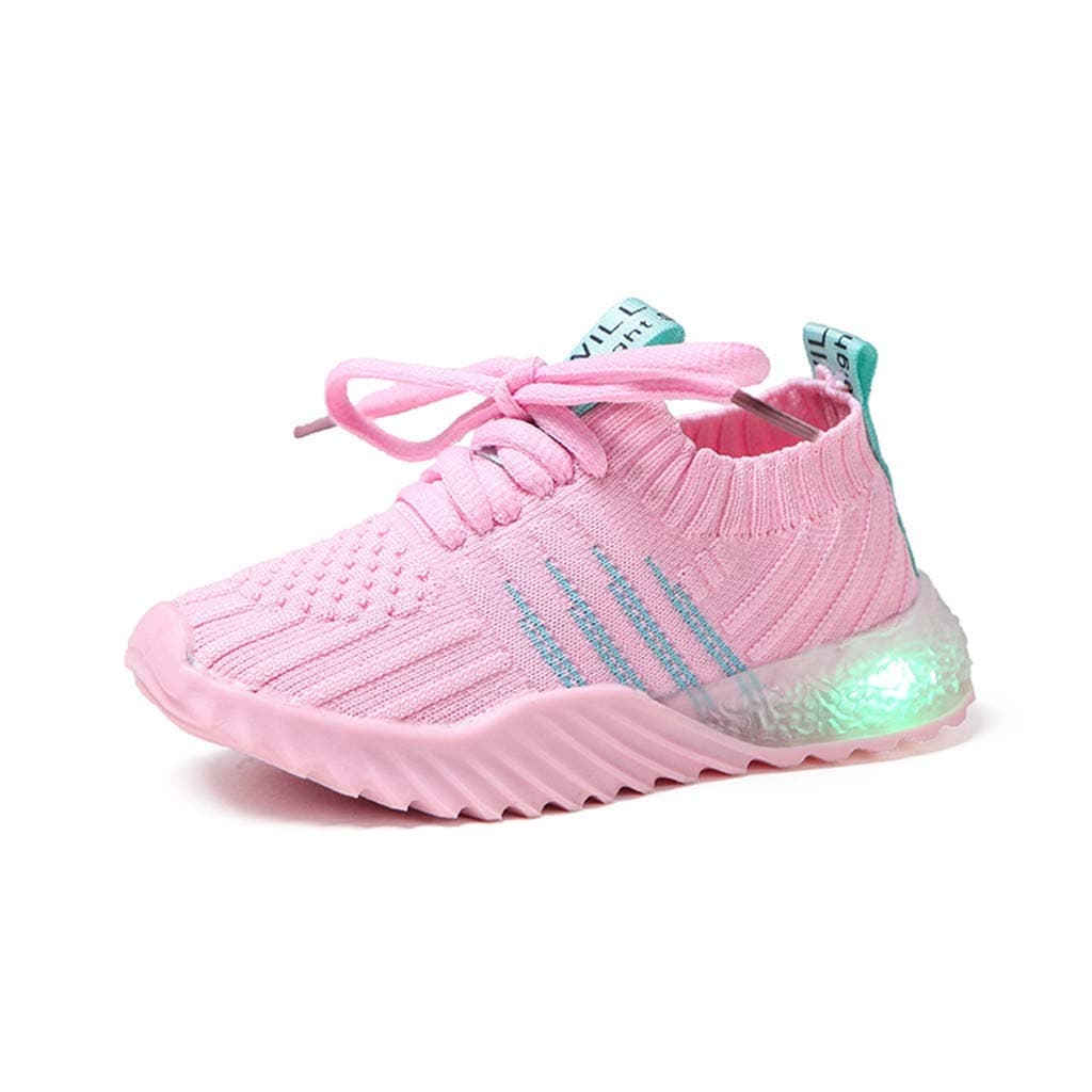 LED Light Up Baby Shoes 1-6 T Sameno Luminous Walking Shoes Candy Color Kids Sneakers Soft Sole Gifts for Boys Girls