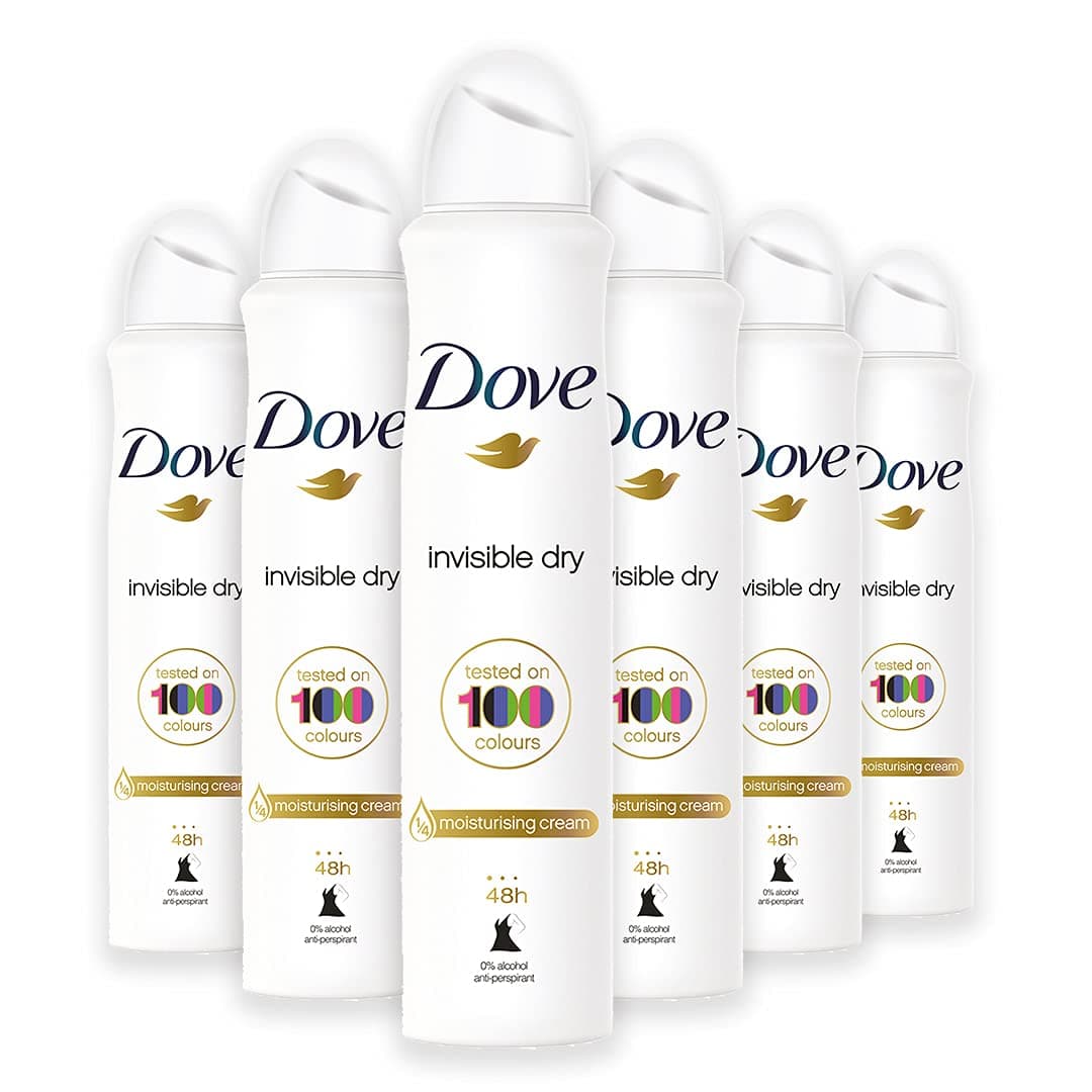 Invisible Dry Compressed Strong Antiperspirant Aerosol Spray, Anti-Sweat Deodorant For Men And Women For A Cool, Fresh And Clean Fragrance 48 Hour Protection, Bulk Pack (6 x 250ml)