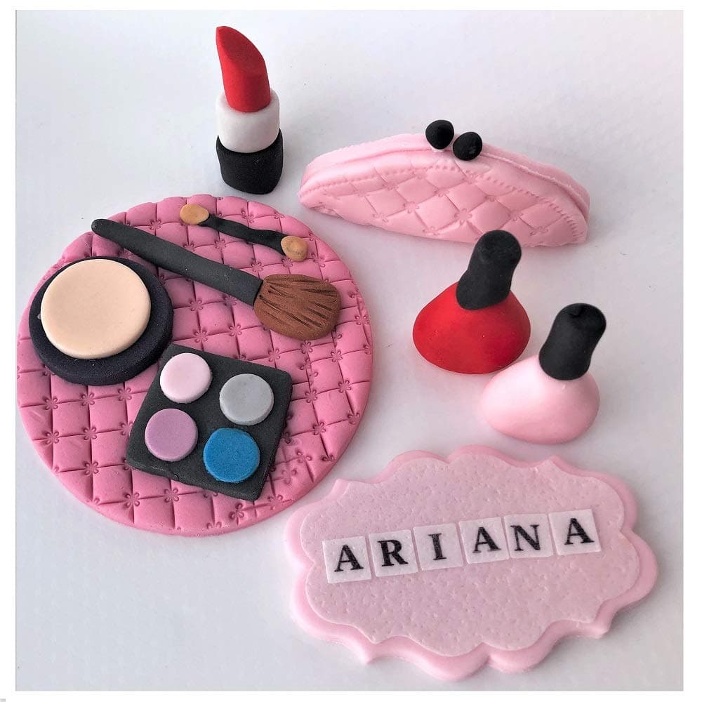 jncakes Make Up Cake Topper Edible Birthday