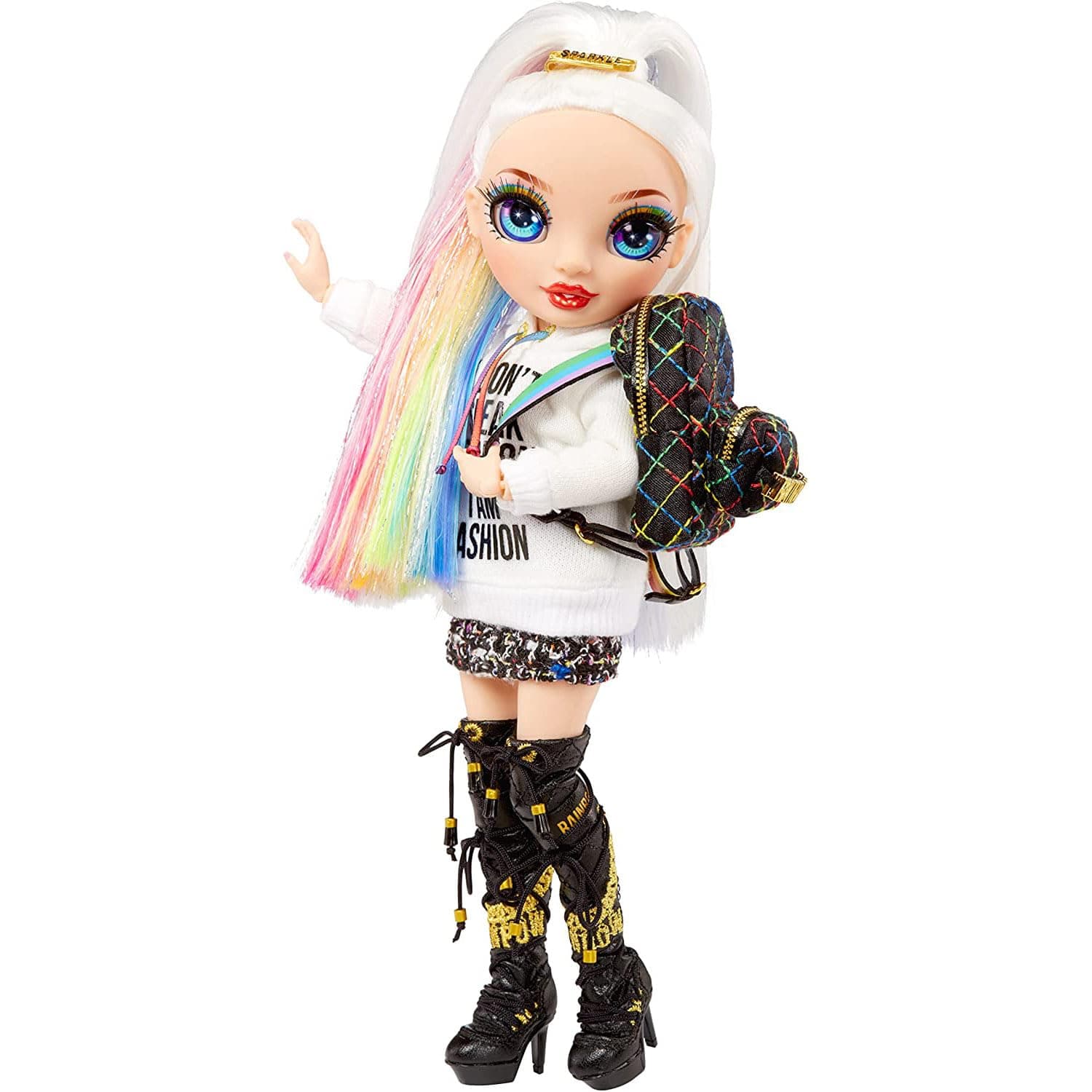 Rainbow High Jr High Series 2 Amaya Raine- 9" Rainbow Posable Fashion Doll with Designer Accessories and Open/Close Backpack. Great Toy Gift for Kids Ages 6-12 Years Old & Collectors