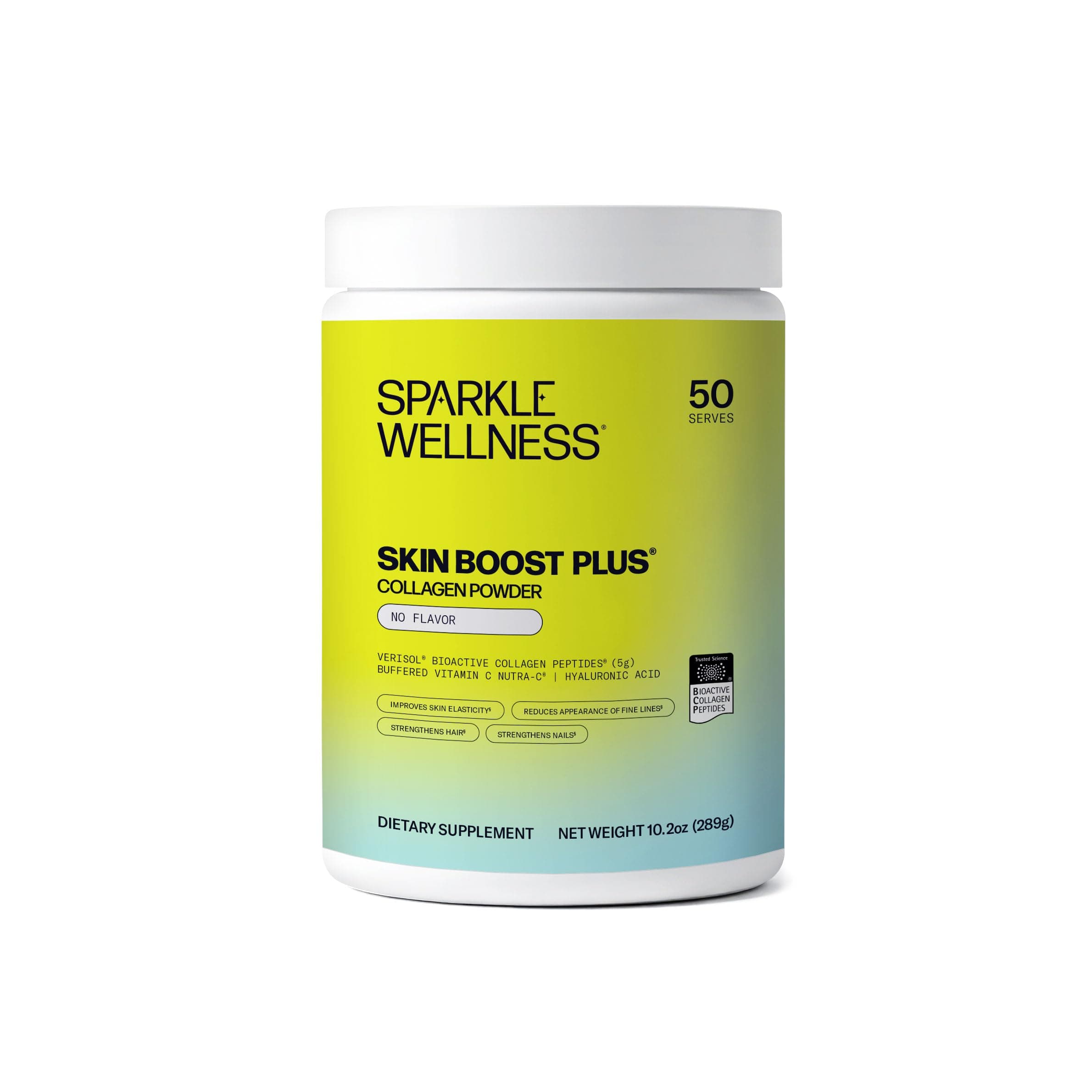 Hydrolyzed Collagen Powder - Sparkle Skin Boost Plus (No Flavor) [50-Serves] VERISOL Collagen Peptides Protein Powder & Vitamin C, Non-GMO Collagen Supplement Drink, Keto Protein Powder Nutrition