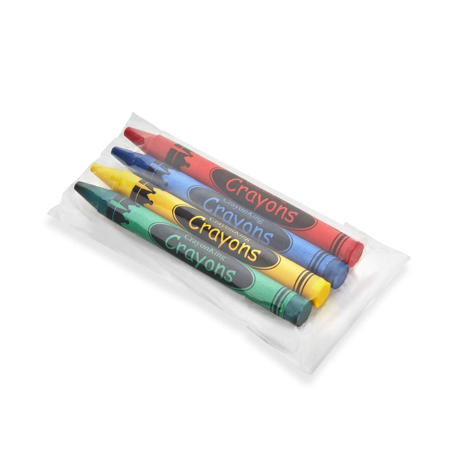 CrayonKing 500 Sets of 4-Packs in Cello (2,000 total bulk Crayons) Restaurants, Party Favors, Birthdays, School Teachers & Kids Coloring Non-Toxic Crayons