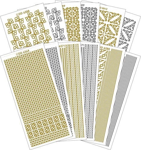 CPD_1004 Craftstickers Borders & Corners, Stickers, Multi-Colour, 23 x 10 x 1 cm