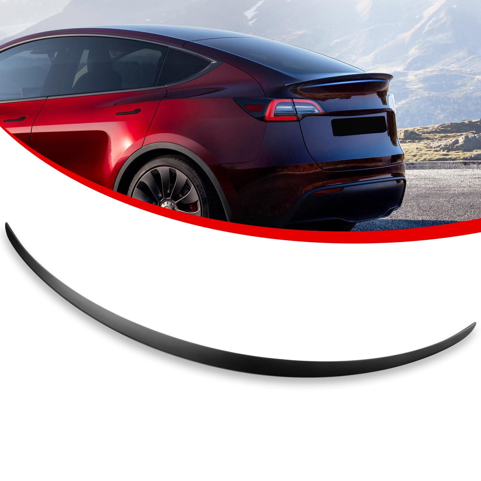 Spoiler for Tesla Model Y 2020-2024 Rear Spoiler Wing ABS Material OEM Rear Trunk Lip Model Y Accessories(Matte Black)