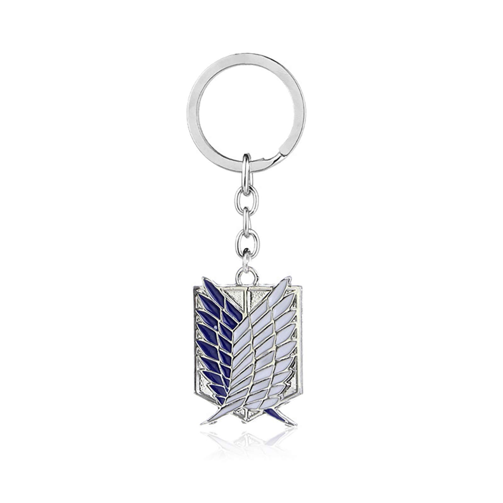 Anime Attak on Tittan Keychain Wings of Libert Keychain Wings of Fredom Survey Corps - silver -