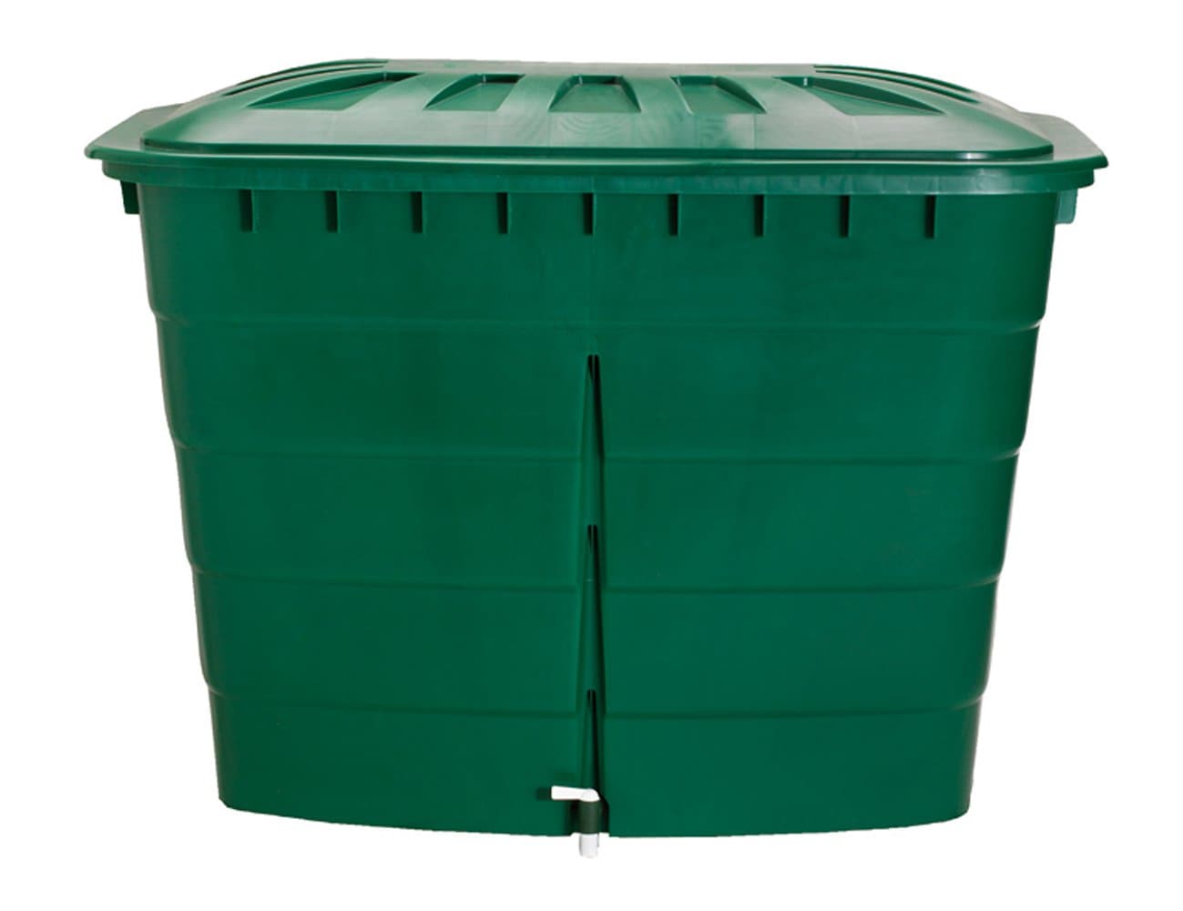 Graf 501207 Square Water Butt 520 L with Lid and Tap Green