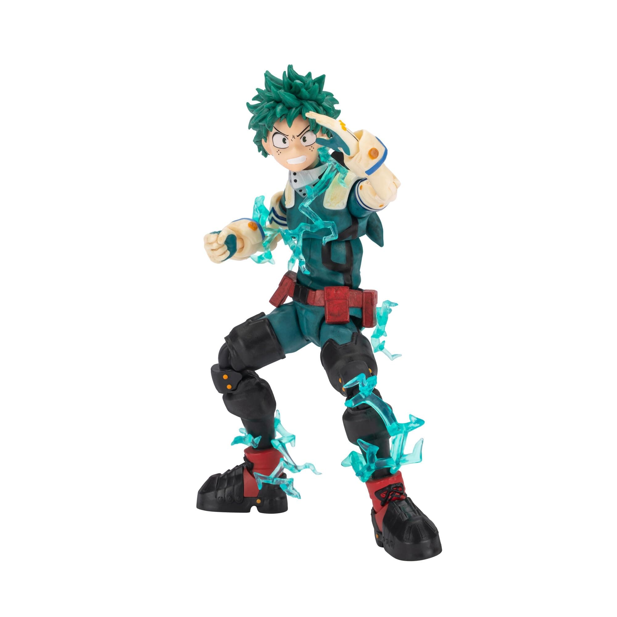 Total Anime Izuku Midoriya - 6.5-Inch Scale Figure with Swappable Faceplates, Alternate Hands, and Energy Effects
