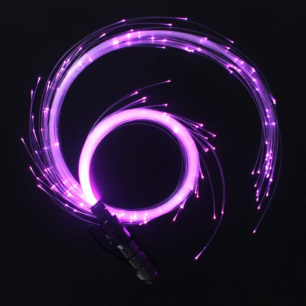 CHINLY LED Fibre Optic Whip Dance Whip Super Bright Light 40 Colour Effect Mode 360C Swivel for Dancing, Parties, Light Shows, EDM Music Festivals