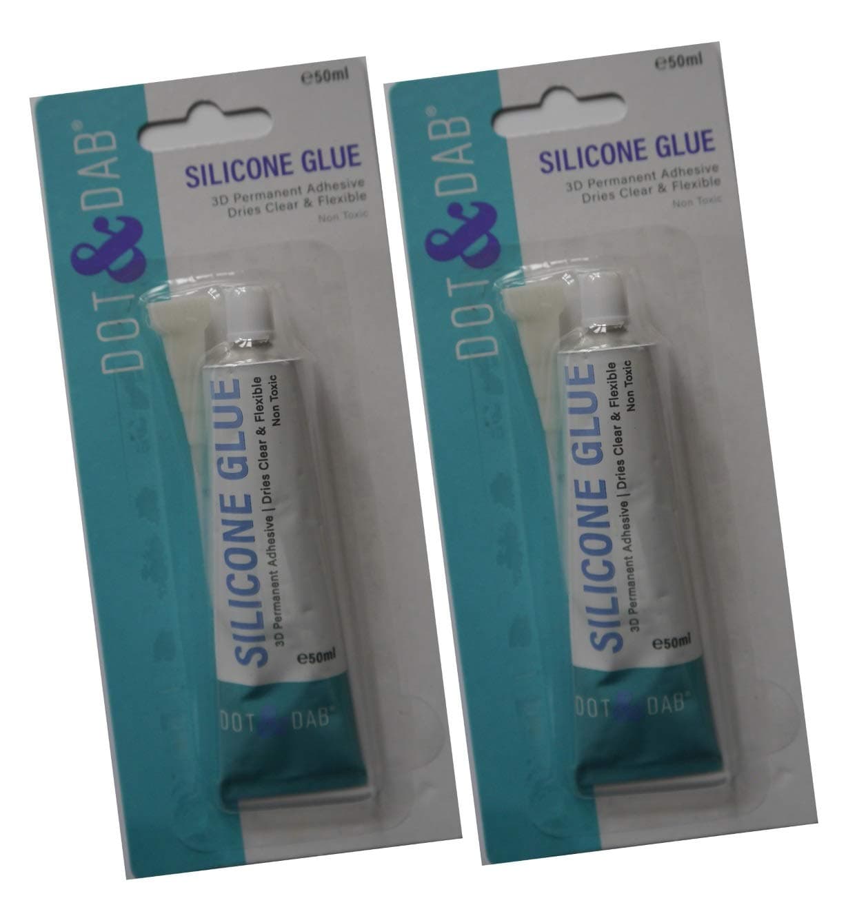 Trimcraft Dot & Dab Silicone Glue 50ml 2 x Packs