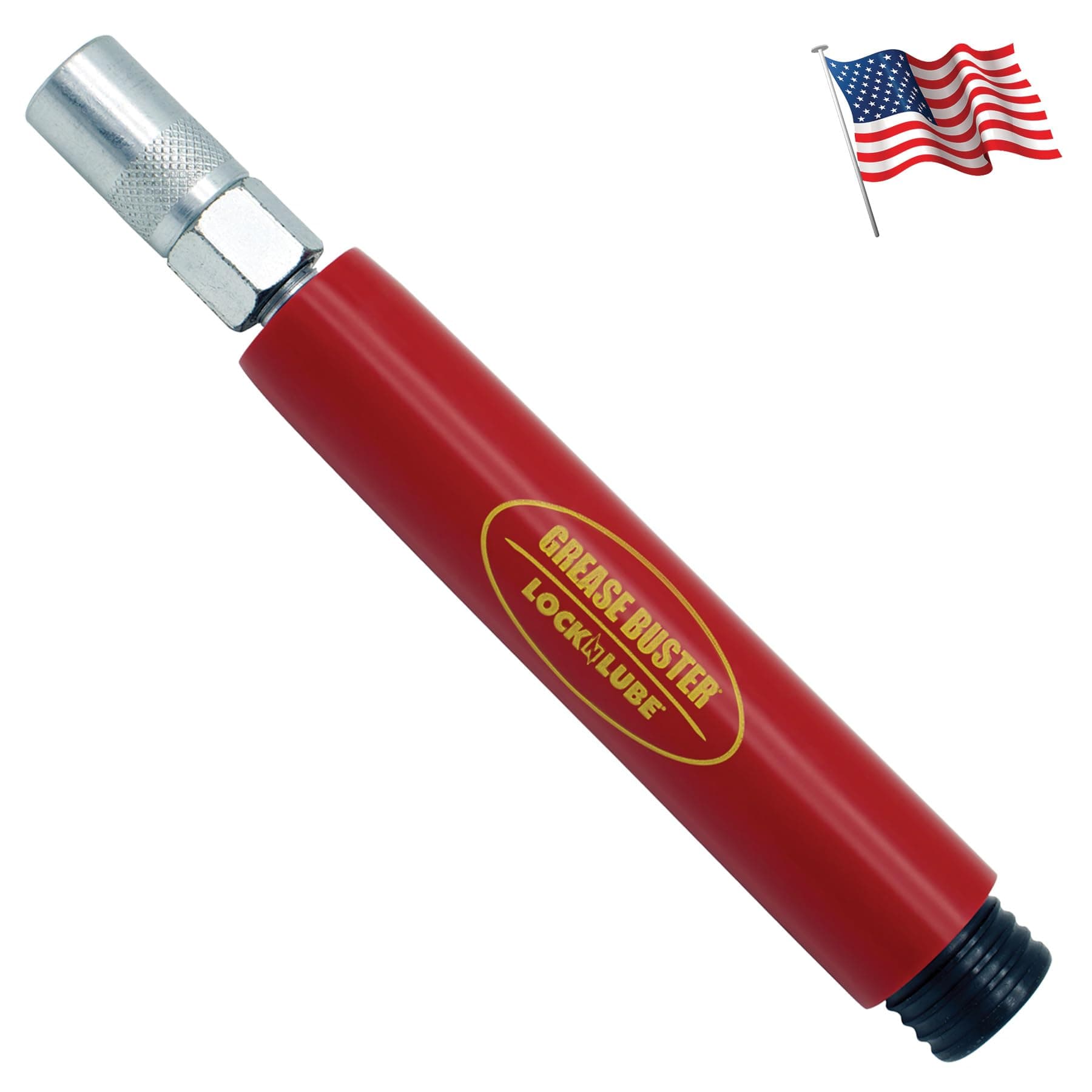 The Original, Made in The USA by LockNLube! Cleans and flushes Out Old Dried Grease from Fittings, pins, shafts, bushings, and Joints. Uses penetrating Fluid and Hydraulic Pressure.