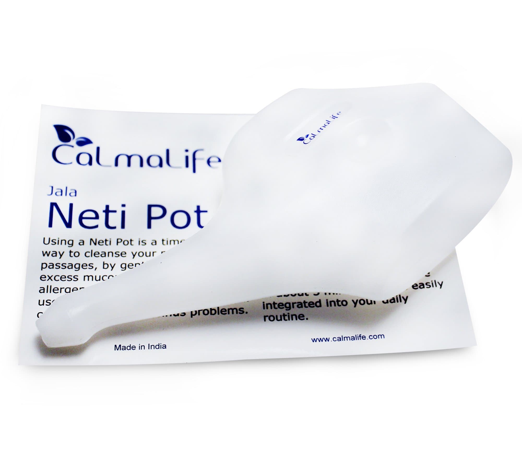 Neti Pot for Nasal Wash, Deeper Breathing, Allergic Rhinitis & Sinus Headaches Relief, Nasal Hydration & Wellness with Information