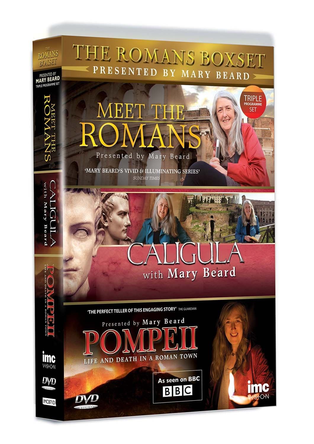 The Romans Triple DVD Box Set Presented by Mary Beard - Caligula, Pompeii Life & Death in a Roman Town & Meet the Romans BBC2