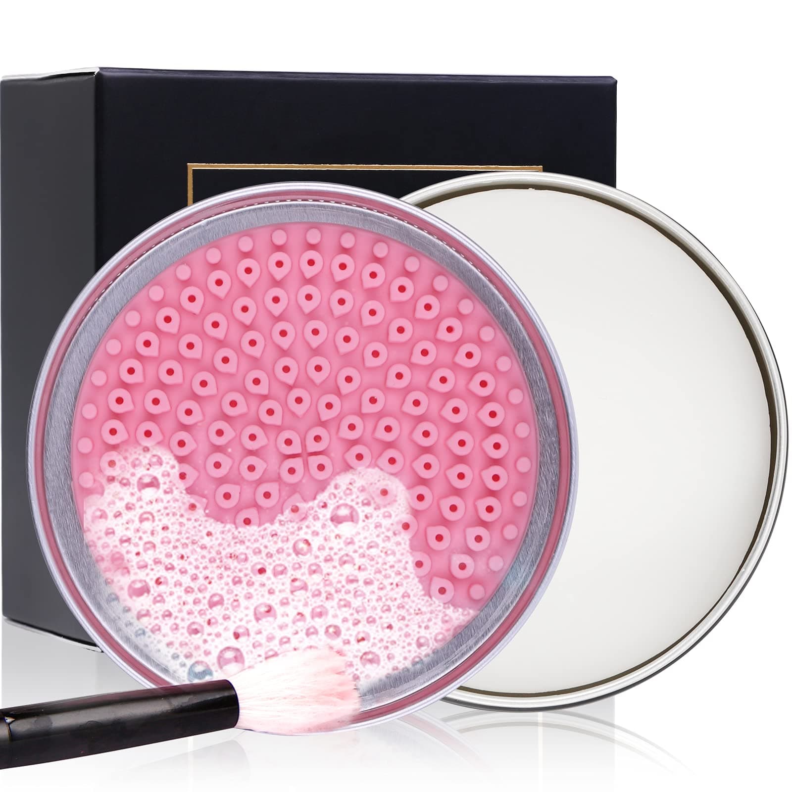 DUcare Makeup Brush Cleaner Shampoo Soap Solid Brush Cleaning Mat Removes Cos...