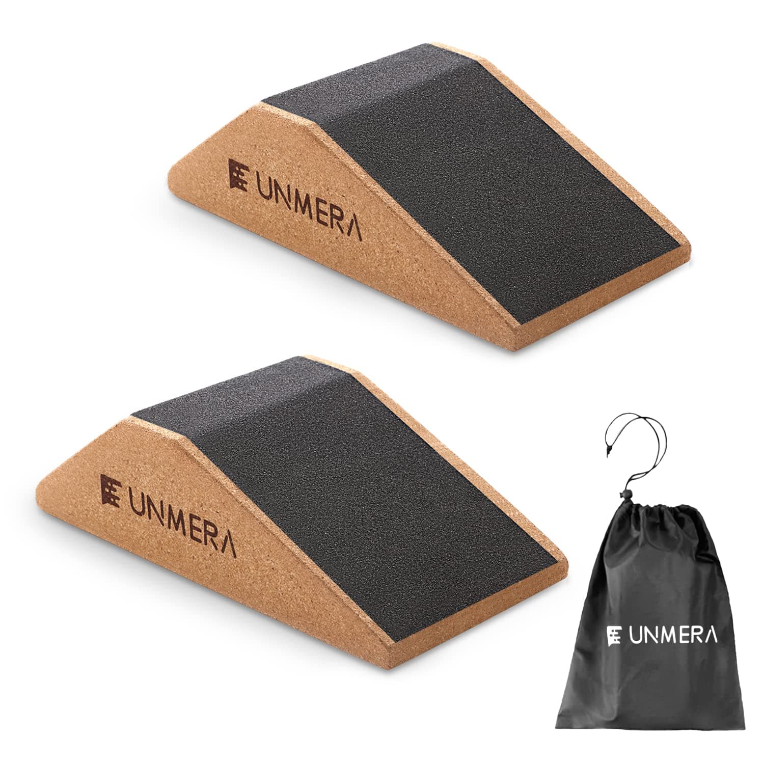 UNMERA Squat Wedge Block 2PCS Non Slip Professional Ramp, Platform for Heel Elevated Squats and Calf Raises