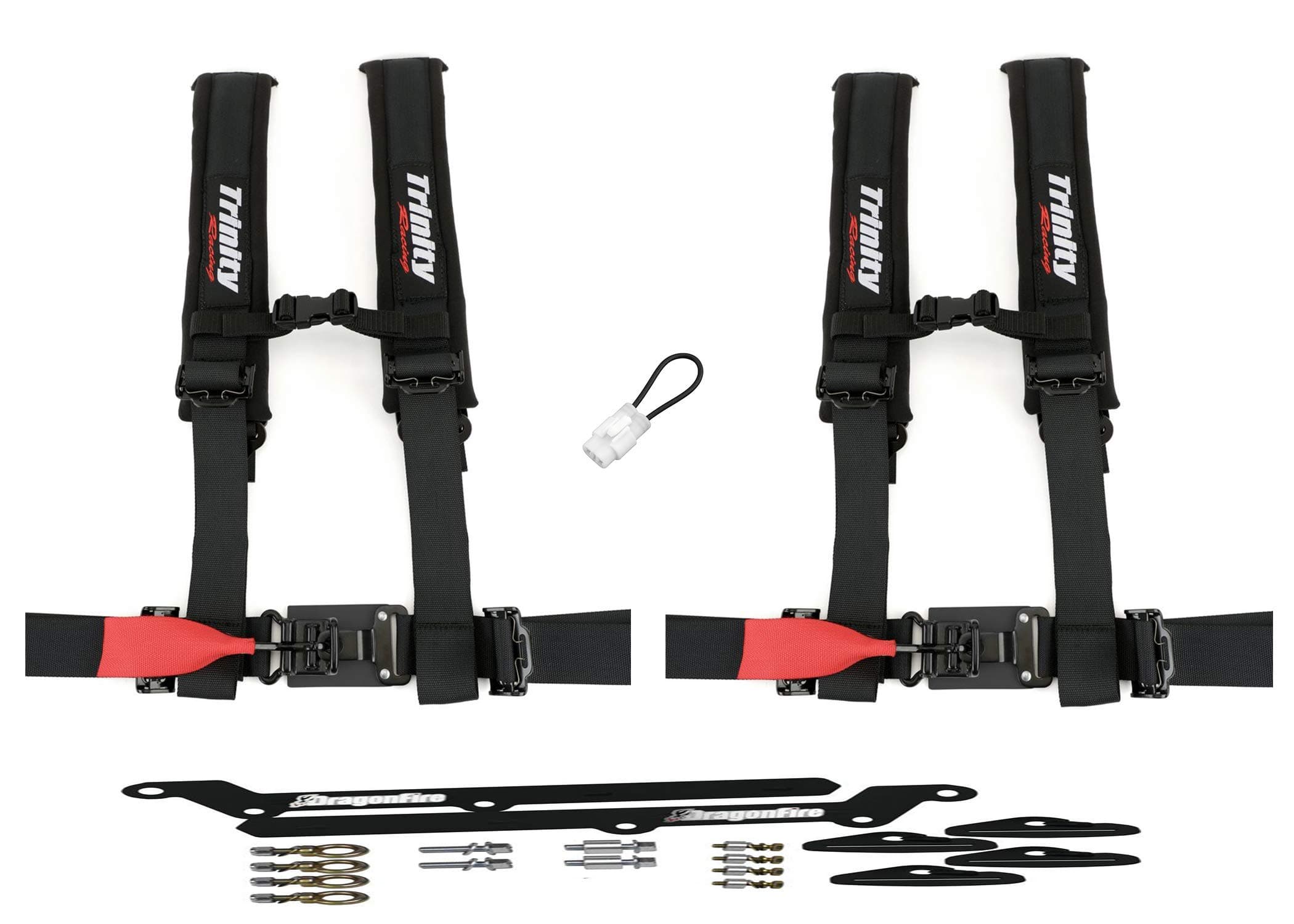 KRX 1000 3" 4 Point Harness Kit 14-4000 Dragonfire Mount Kit | Trinity Racing 3" Harnesses | Override Plug