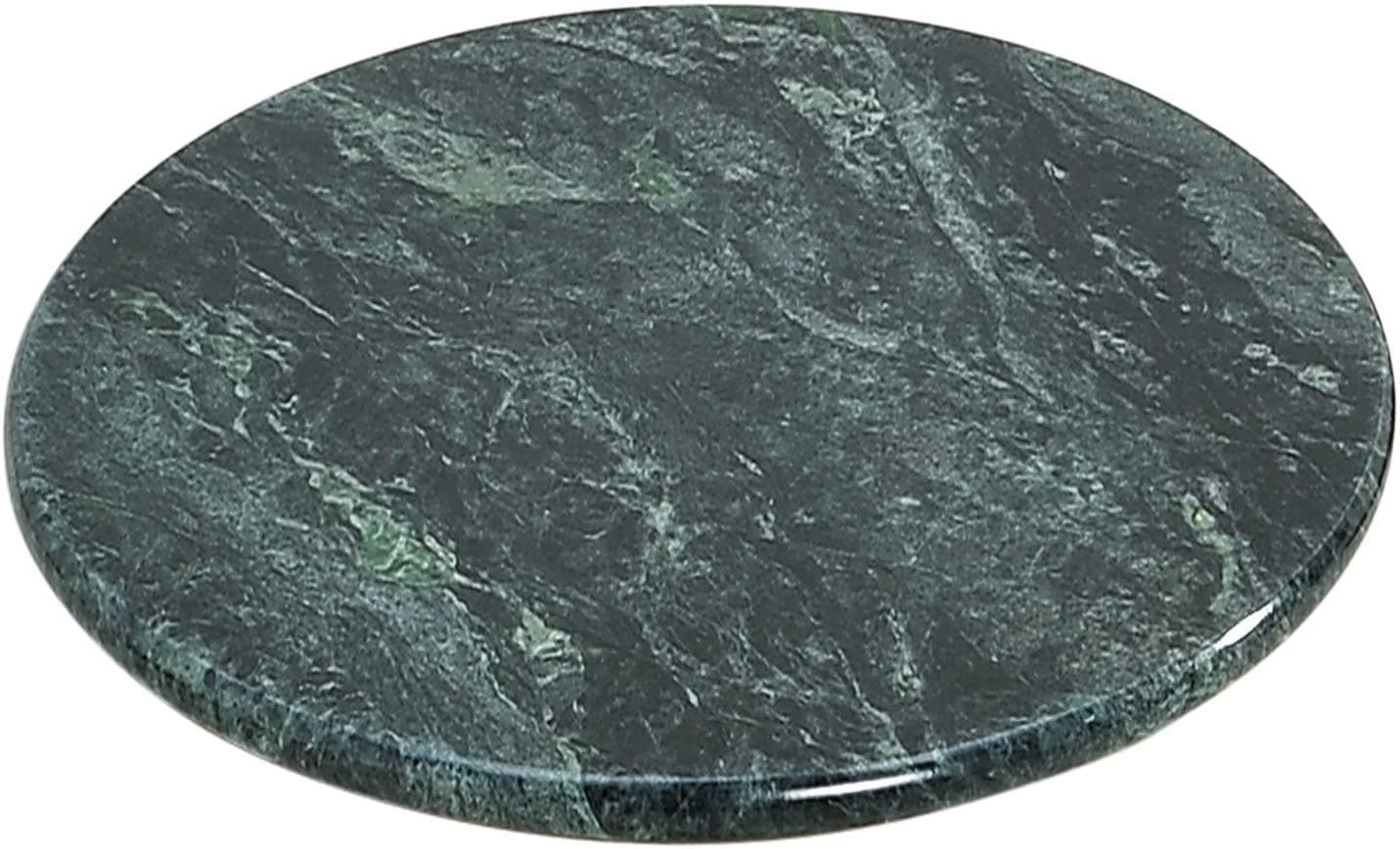 Jaipur Ace Indian Green Marble Chakla/Rolling Pin Board/Roti Maker/Phulka Maker/Chapati Maker for Home & Kitchen | Full Finished Marble Roti Maker Kitchen Utensil (10 Inch)