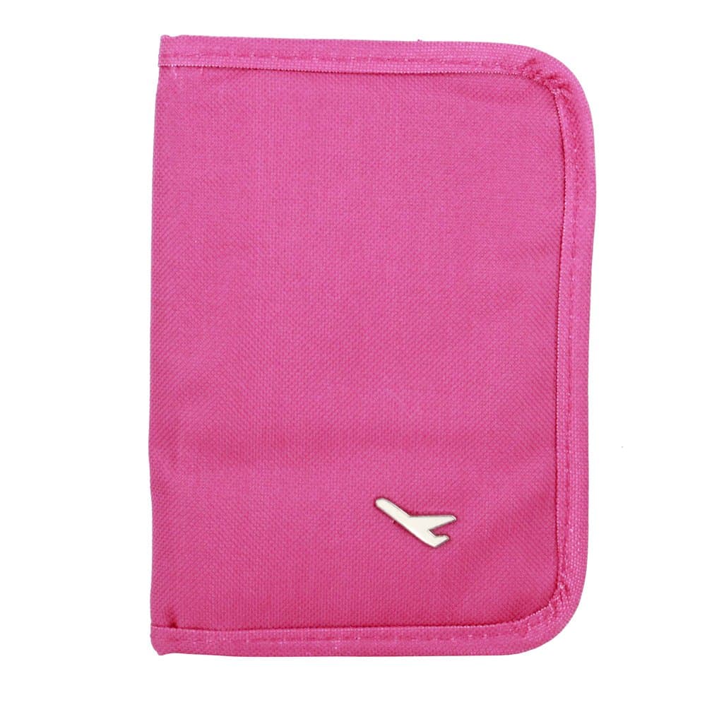 Multi-function Travel Passport Credit Id Card Cash Holder Organizer Wallet Purse Case Bag Water-proof Material Large Capacity For Men Women (rose red-03)
