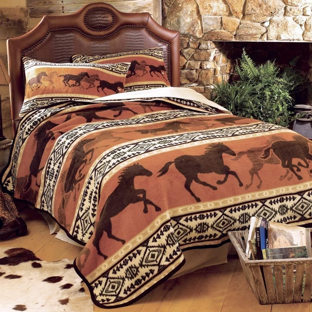 Horse Fever Fleece Blanket - Twin