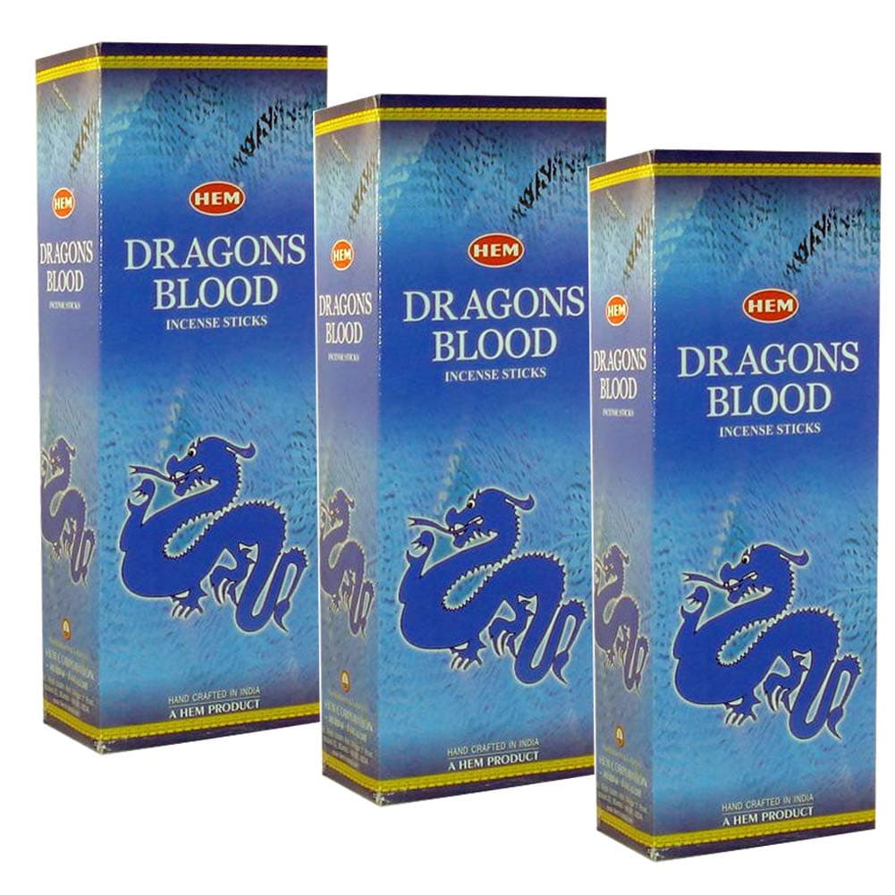 Hem Dragon's Blood Blue Incense, 3 Boxes - (360 Sticks per Order) Bulk Order