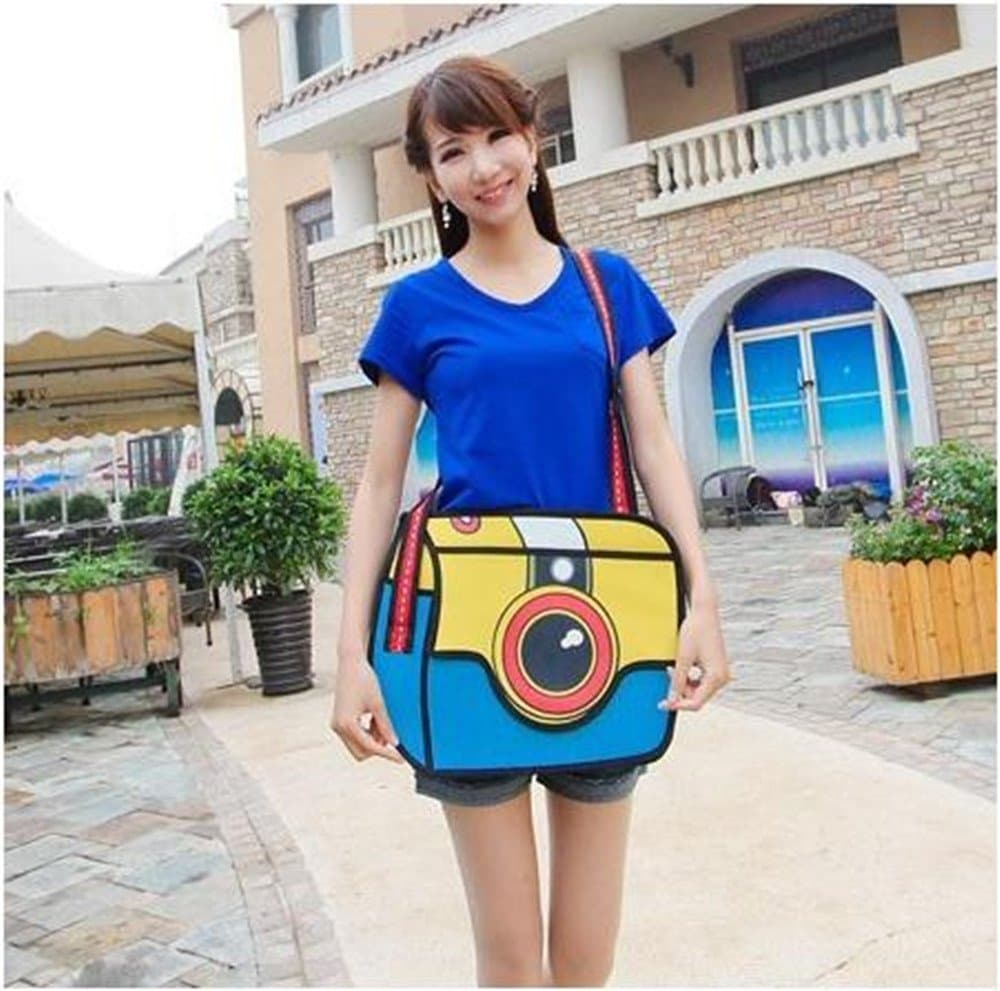 Eskyline Modern Unisex Fashion Jump Design Mixed Color 3D Comic Bag 2D Drawing From Paper Creative Shoulder Bag Cross Bag Messenger Bag