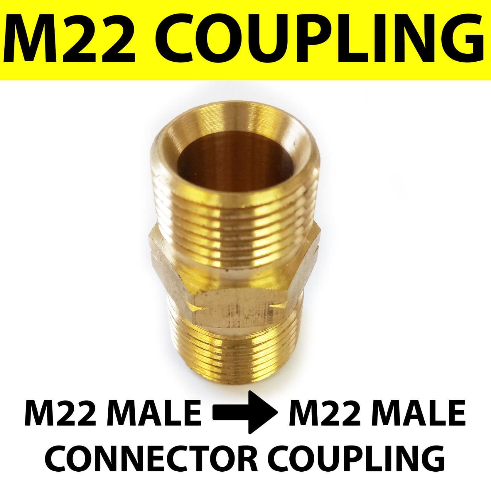 Kimberley Hardware - KARCHER NILFISK M22 x M22M JET WASH HOSE JOINER 22MM COUPLING CONNECTOR ADAPTOR
