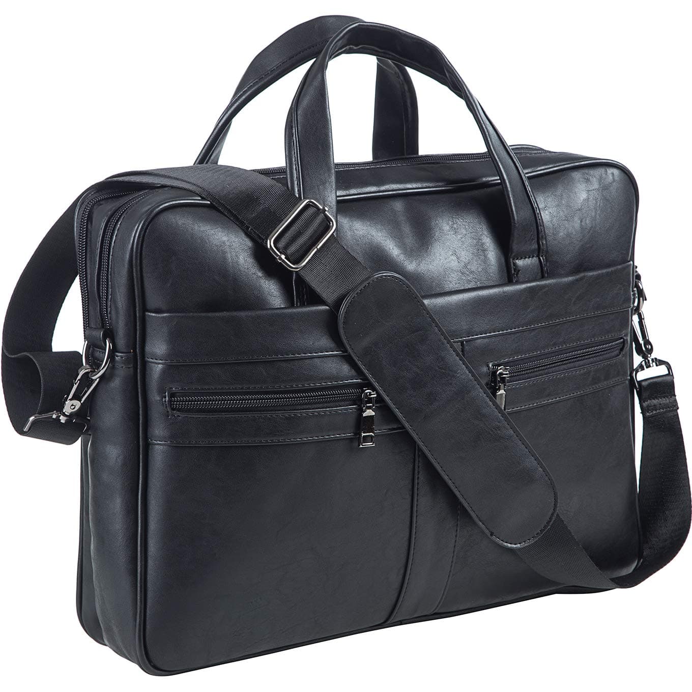 - Men's Leather Messenger Bag, Laptop Briefcase Business Satchel Computer