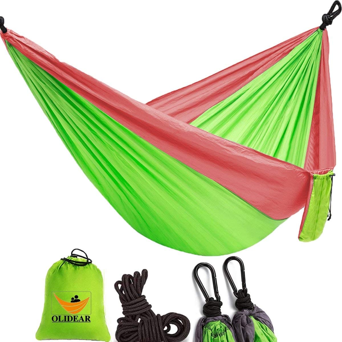 Portable Parachute Nylon Hammocks Ultralight Camping Hammock Garden Hammock for Backpacking Travel Beach Yard