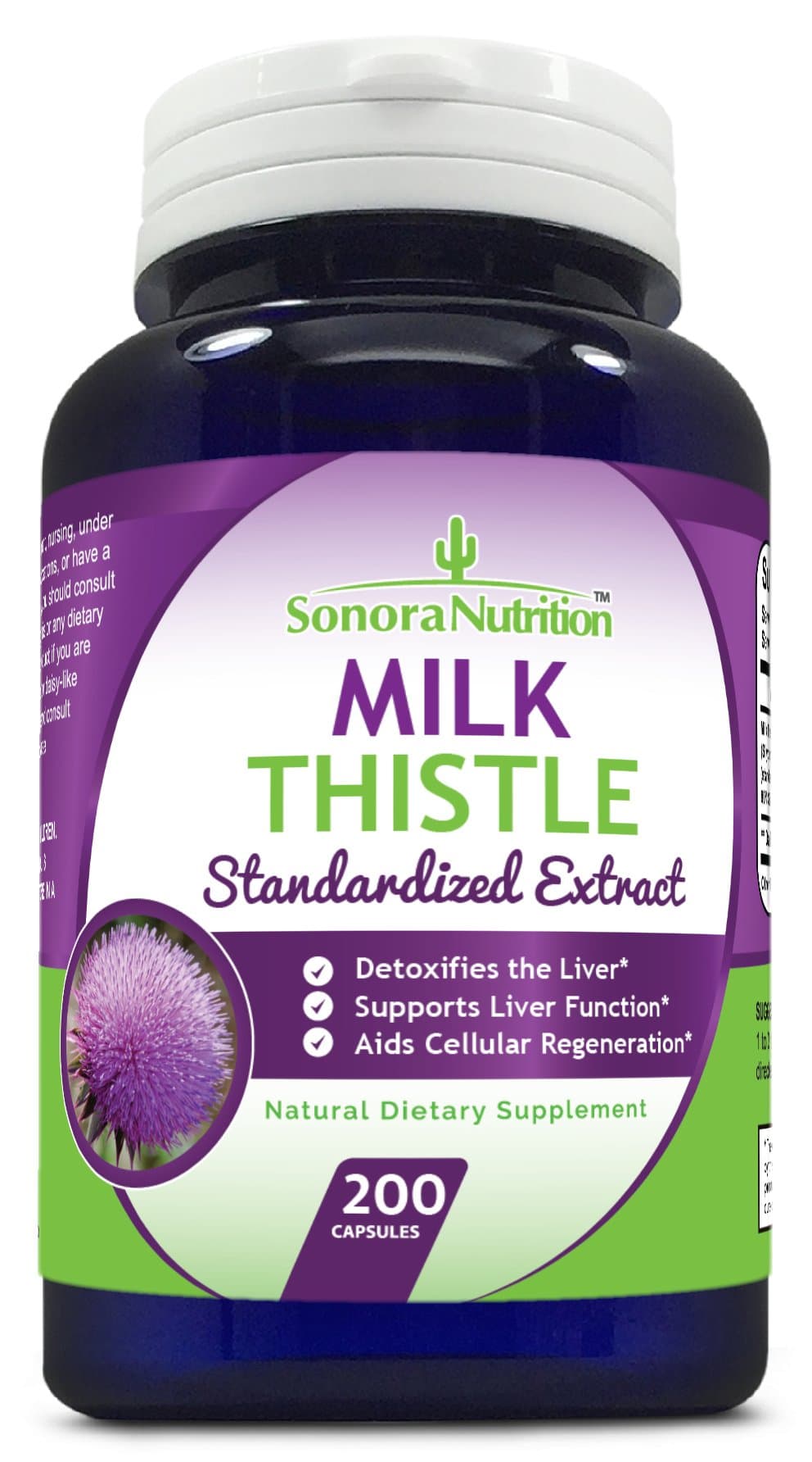 Sonora NutritionMilk Thistle Standardized Extract with 80% Silymarin 250 mg, 200 Capsules