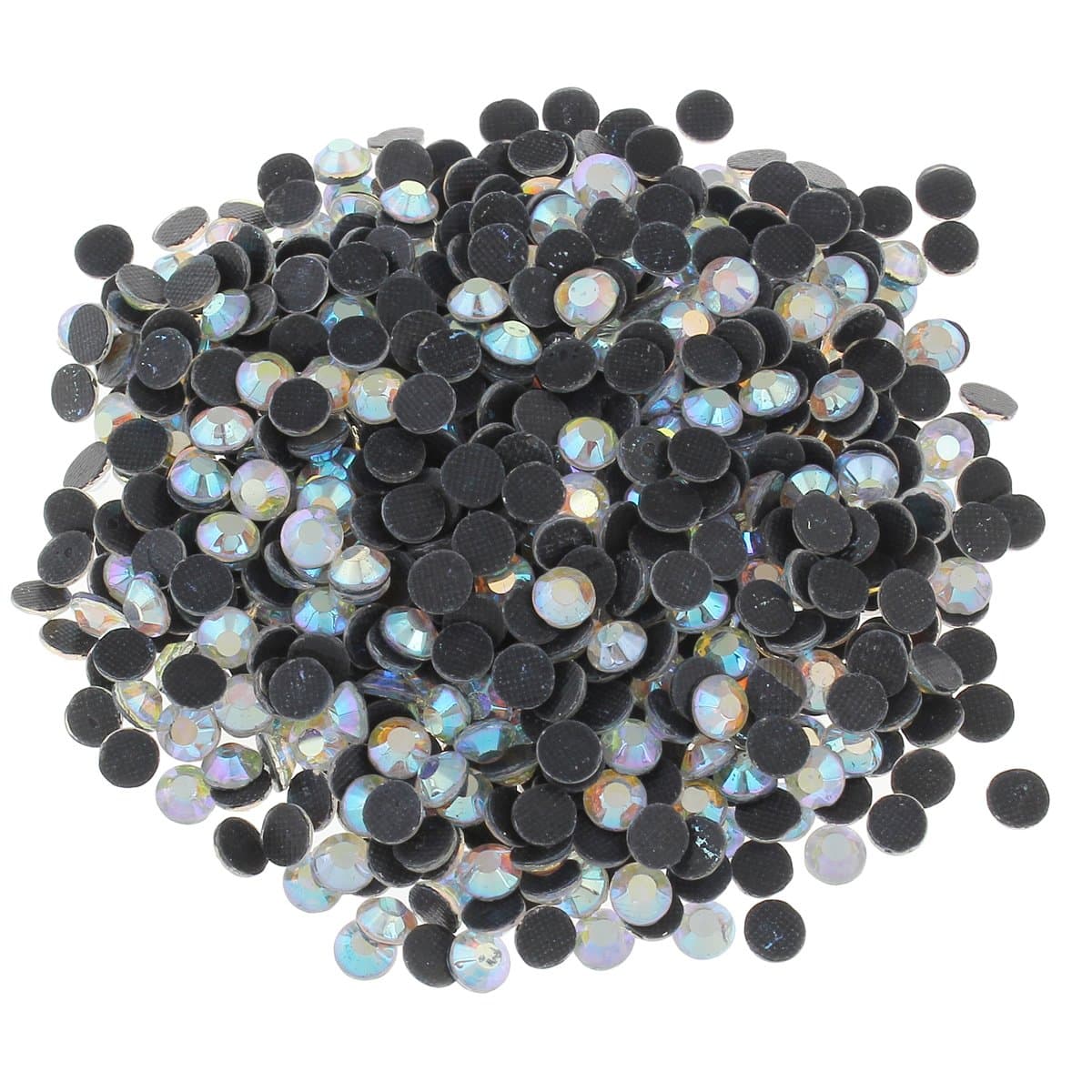 Perlin - Hotfix rhinestones, 7200 pieces, crystal AB, 3 mm SS10 crystal AB, for iron-on, hot glue, rhinestone glass rhinestone beads