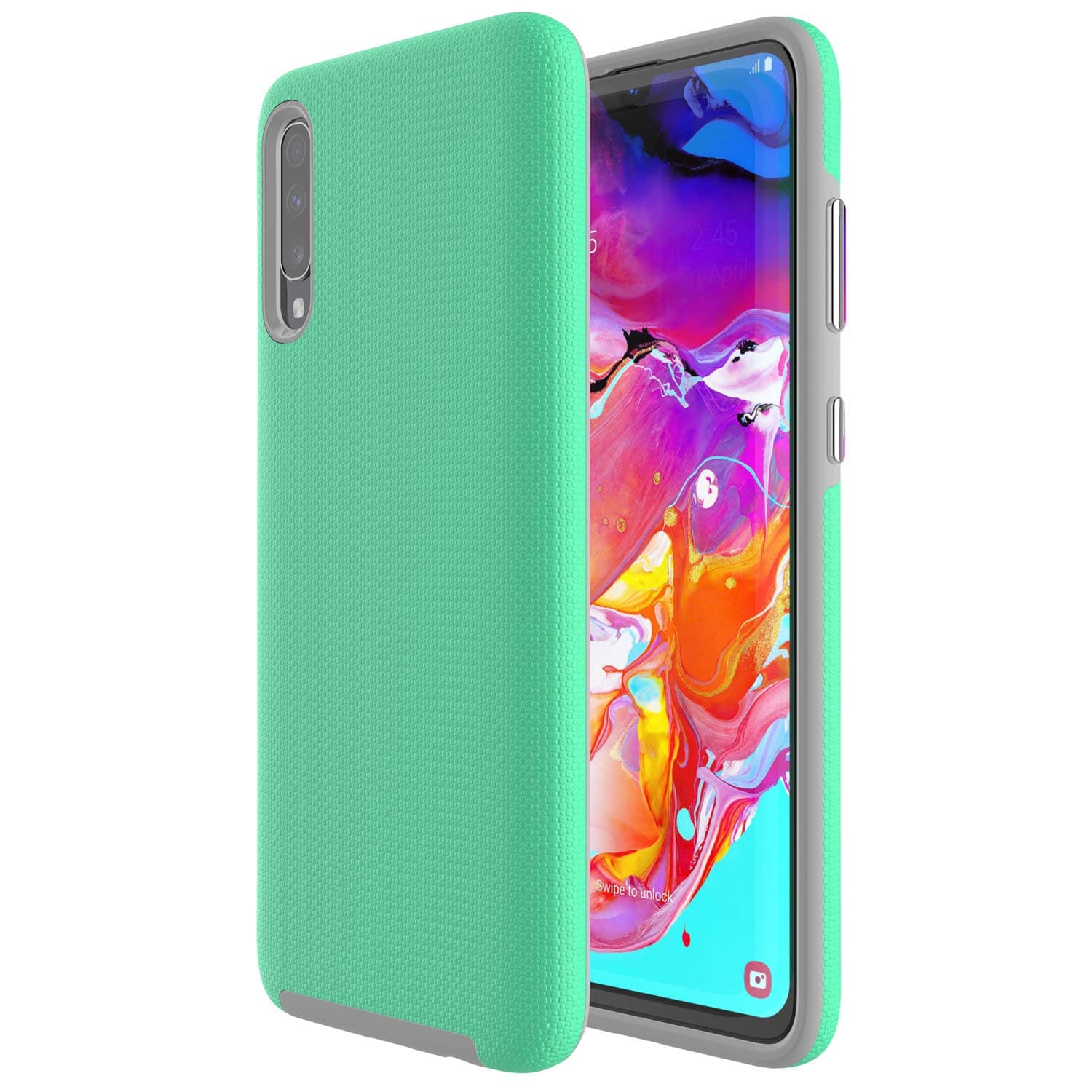 ALDHOFA Samsung A70 Case, Protective Phone Case Cover with Shockproof TPU Frame for Samsung Galaxy A70 - Mint