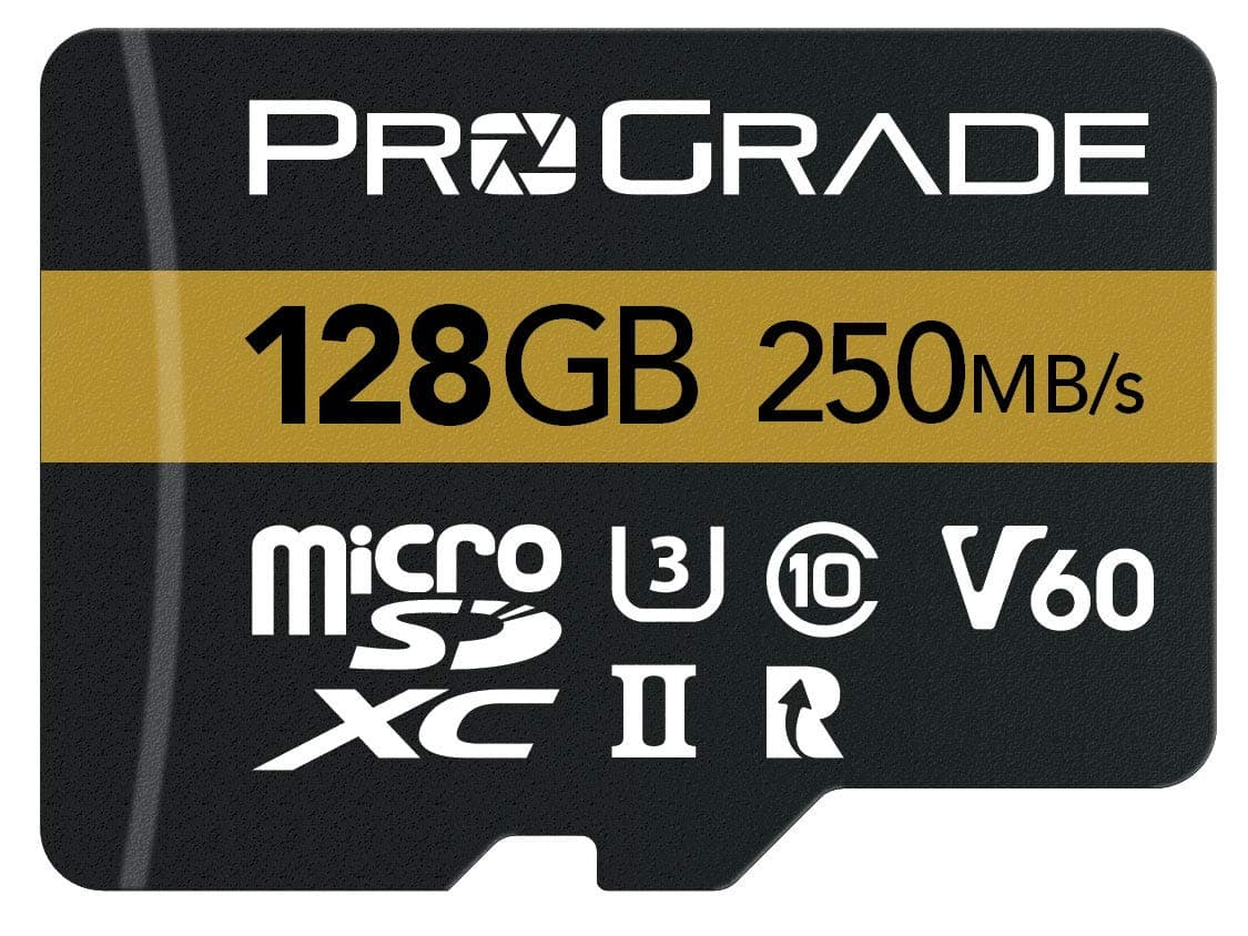 microSD Card V60 (128GB) - Tested for Full Size SD Card Devices | Up to 250MB/s Read, 130MB/s Write ProGrade Digital