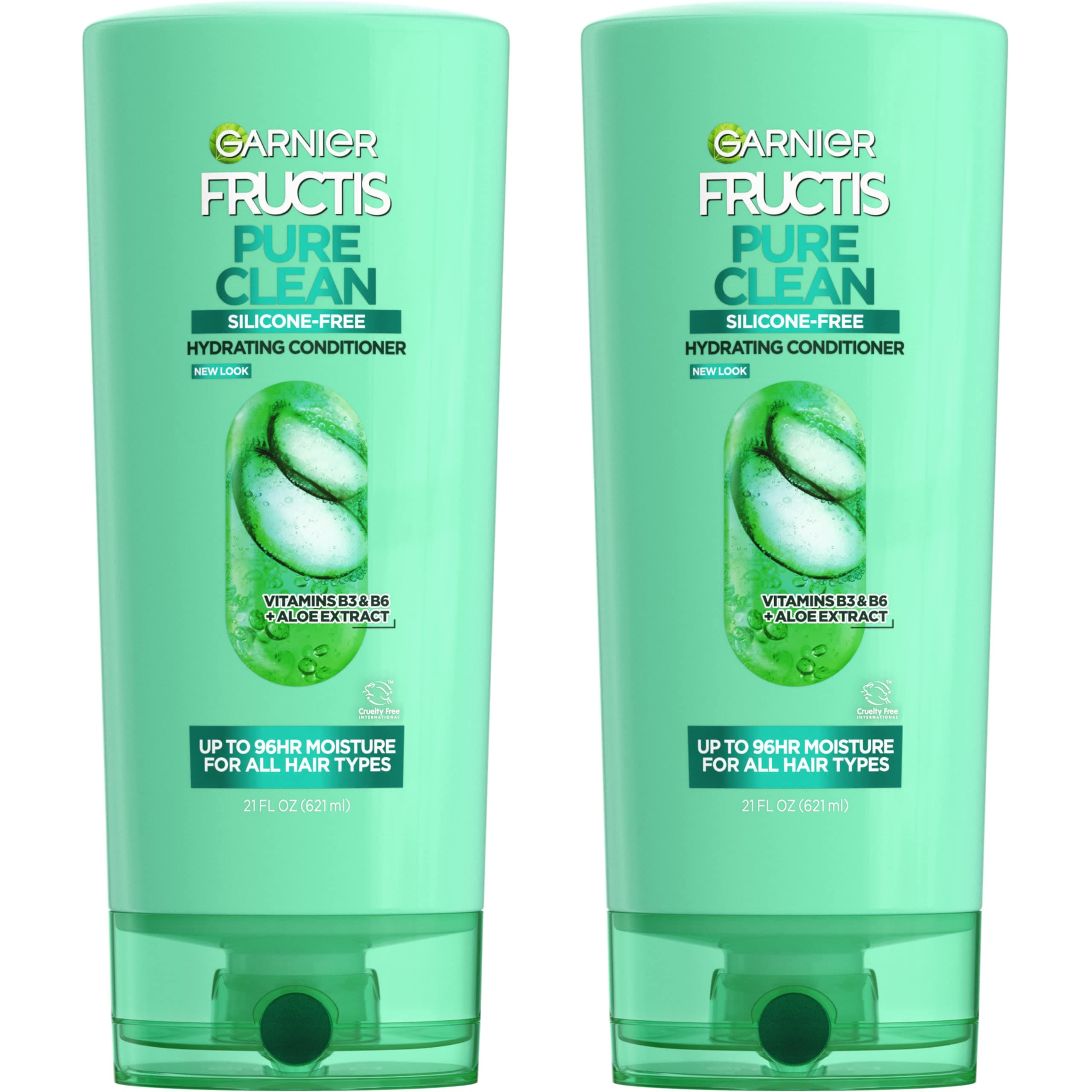 Fructis Pure Clean Hydrating Conditioner, 21 Fl Oz, 2 Count (Packaging May Vary)