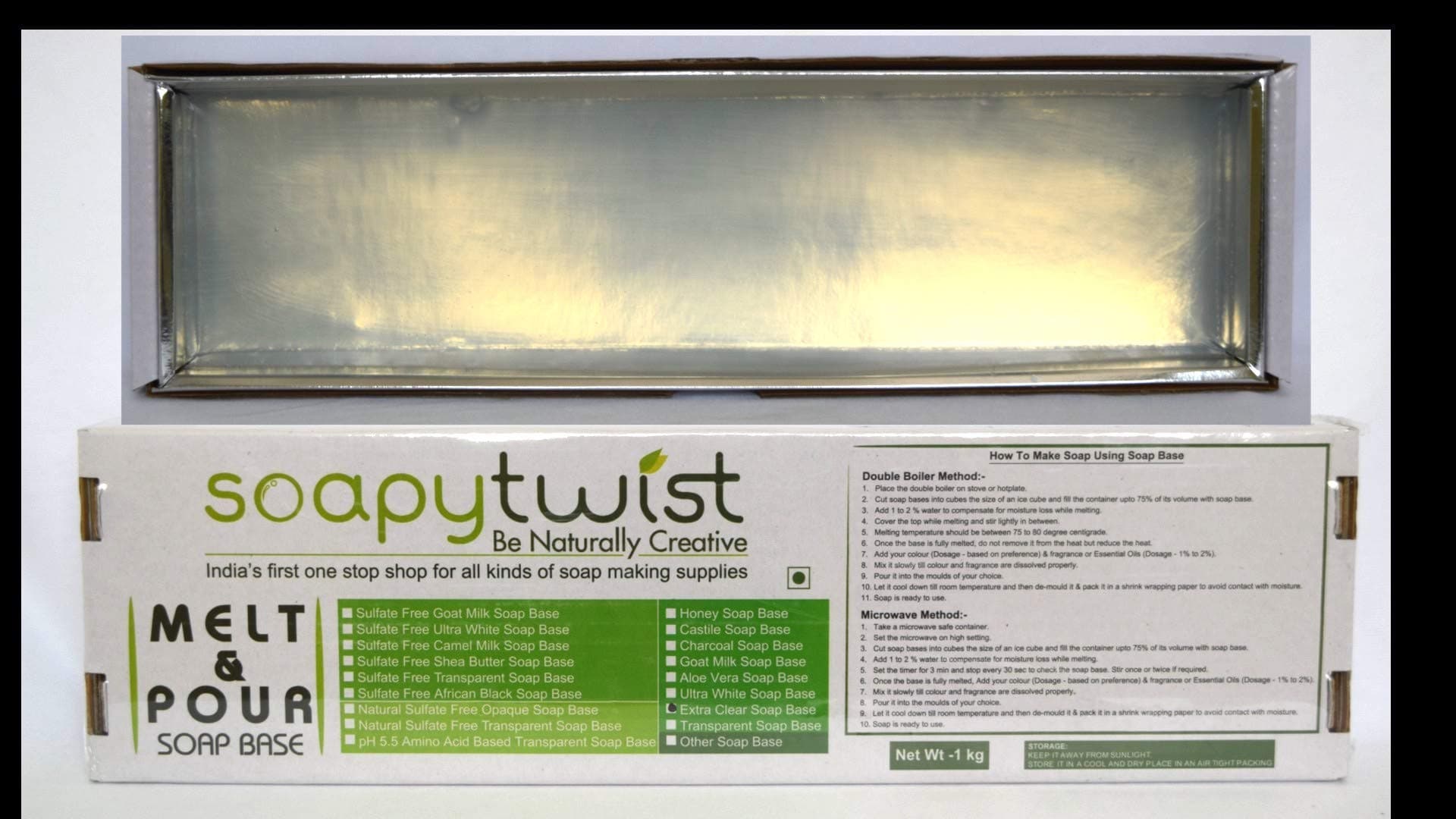 Soapy TwistExtra Clear Melt And Pour Soap Base, 1kg