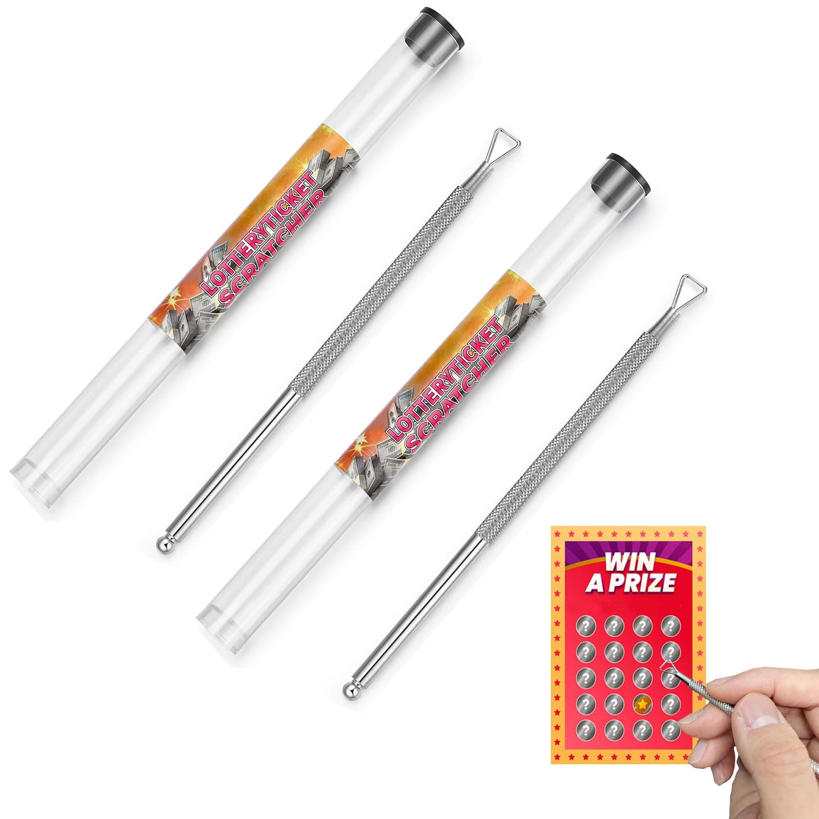 2PCS Ultimate ScratchMaster, Metal Lottery Ticket Scratcher for Flawless Reveals