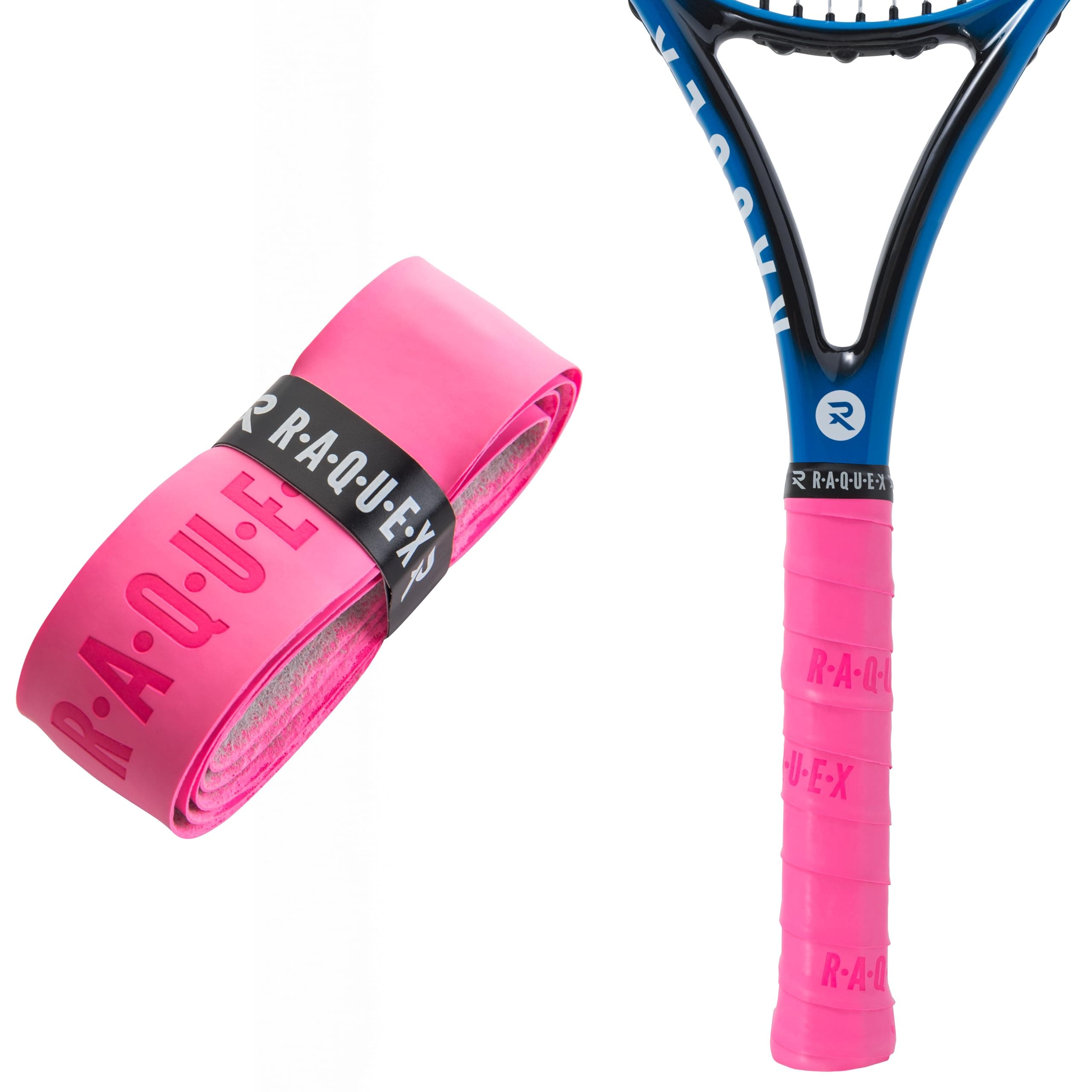 Enhance Replacement Racket Grip: Tennis Grip, Badminton, Squash Grip Tape, Padel, Pickleball. 14 Colours. Premium, Self-Adhesive Tennis Racquet Grip with Finishing Tape