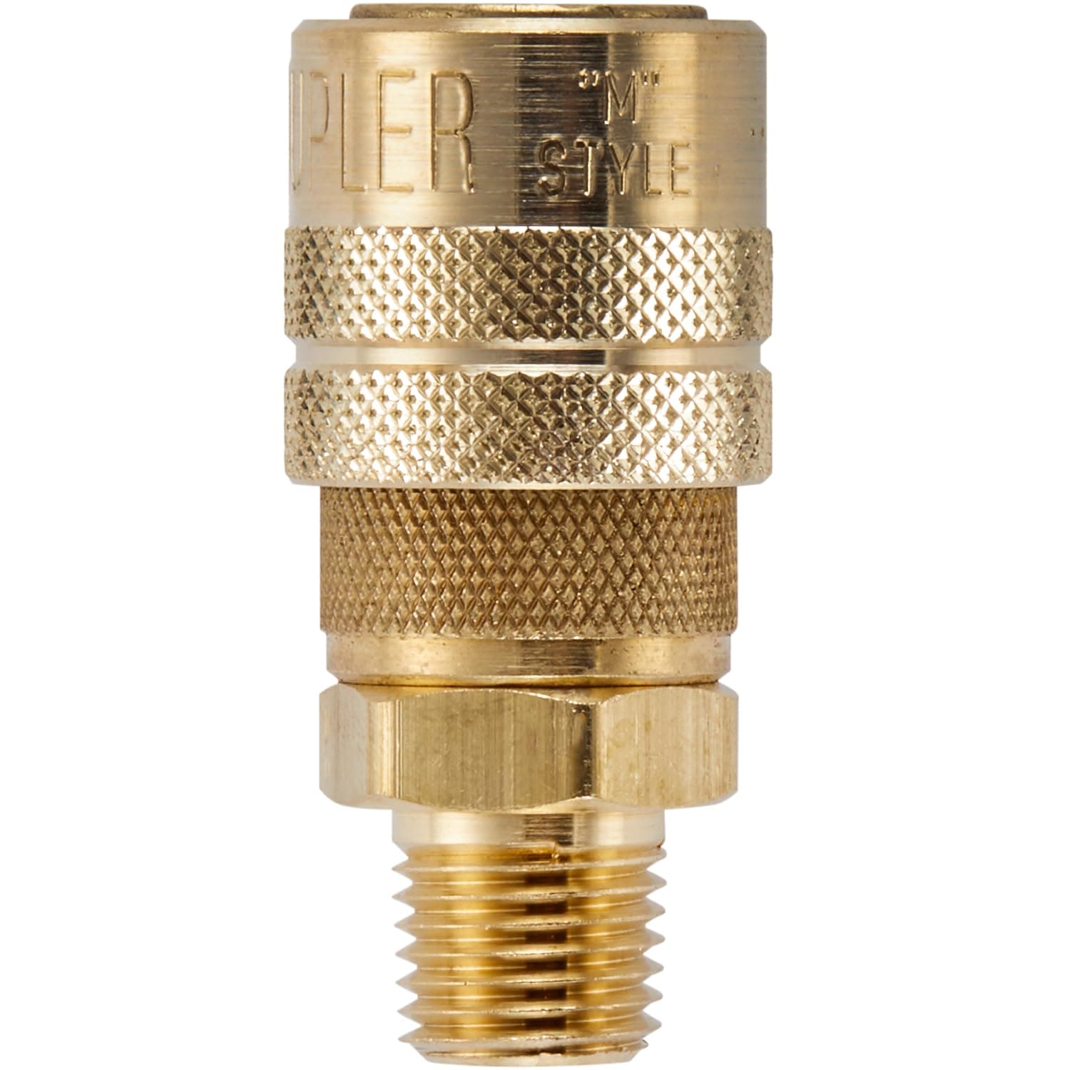 (S-716) 1/4" Male NPT M Style (Industrial) Air fitting Quick Connect Coupler (Packaging May Vary)